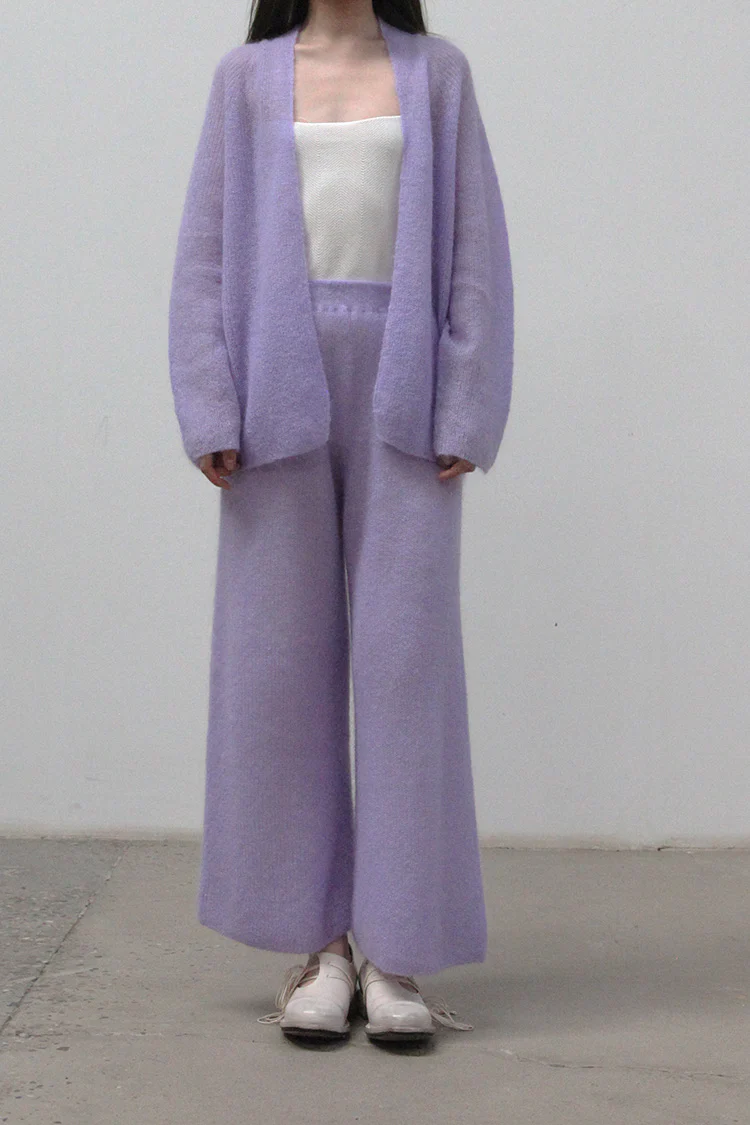 SWAYING/KNIT Seamless Mohair Suit SW212SZ69 Lilac PS16 - Image 6