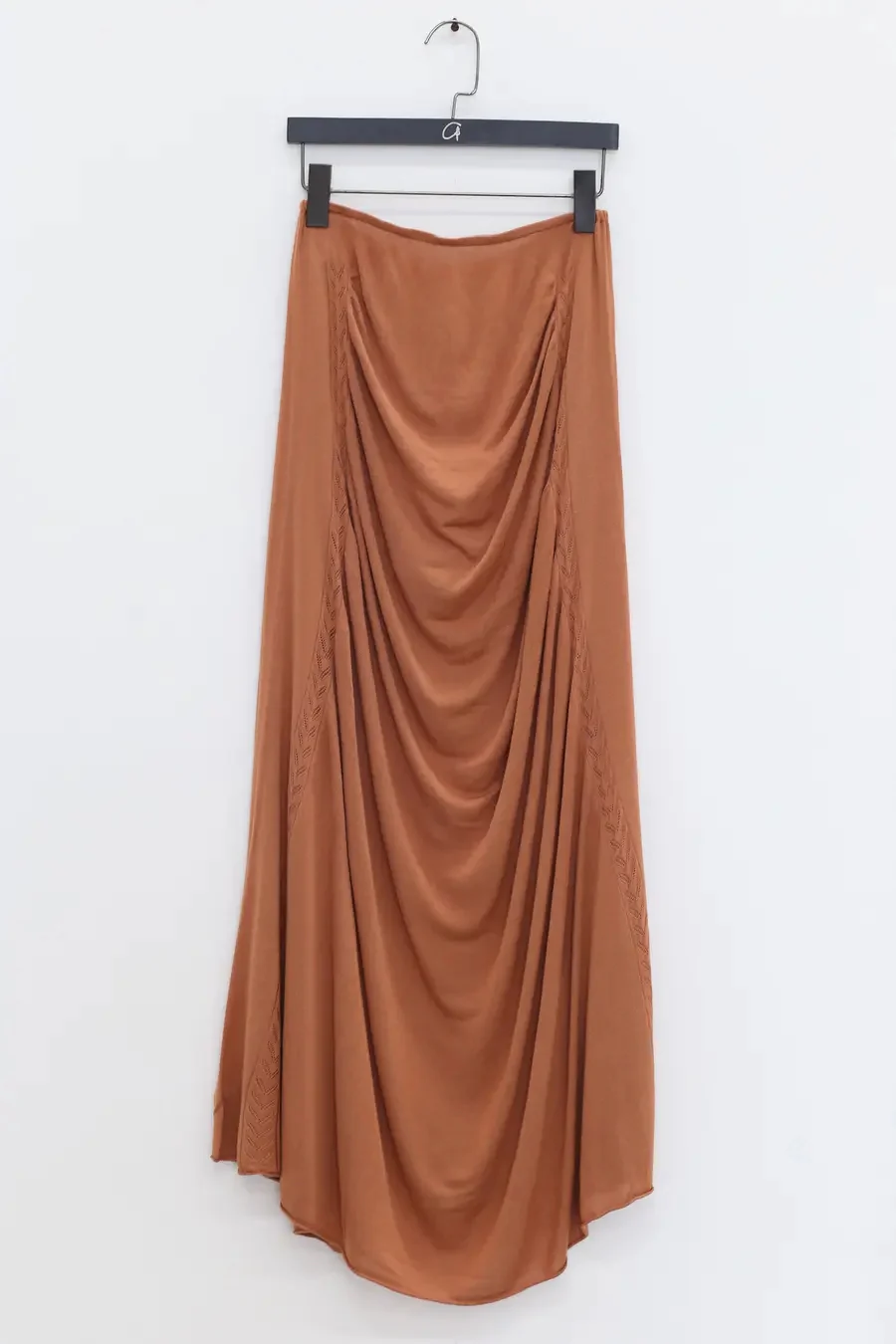 SWAYING/KNIT seamless round hem long skirt SW24SS3B23 clay color PS82 - Image 7
