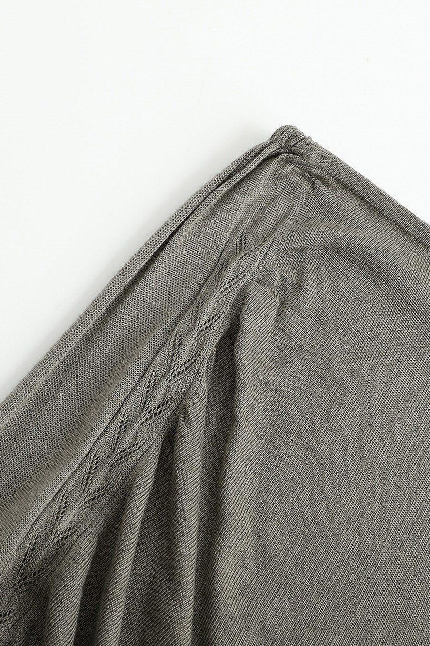 SWAYING/KNIT seamless round hem long skirt SW24SS3B24 gray green PS82 - Image 9