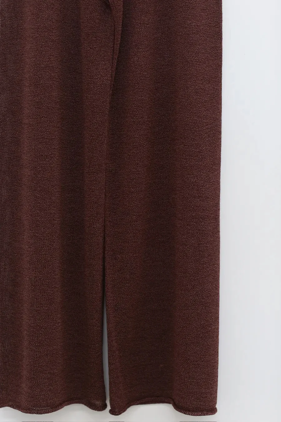 SWAYING/KNIT seamless straight pants SW24SS3B53 brown PS83 - Image 5