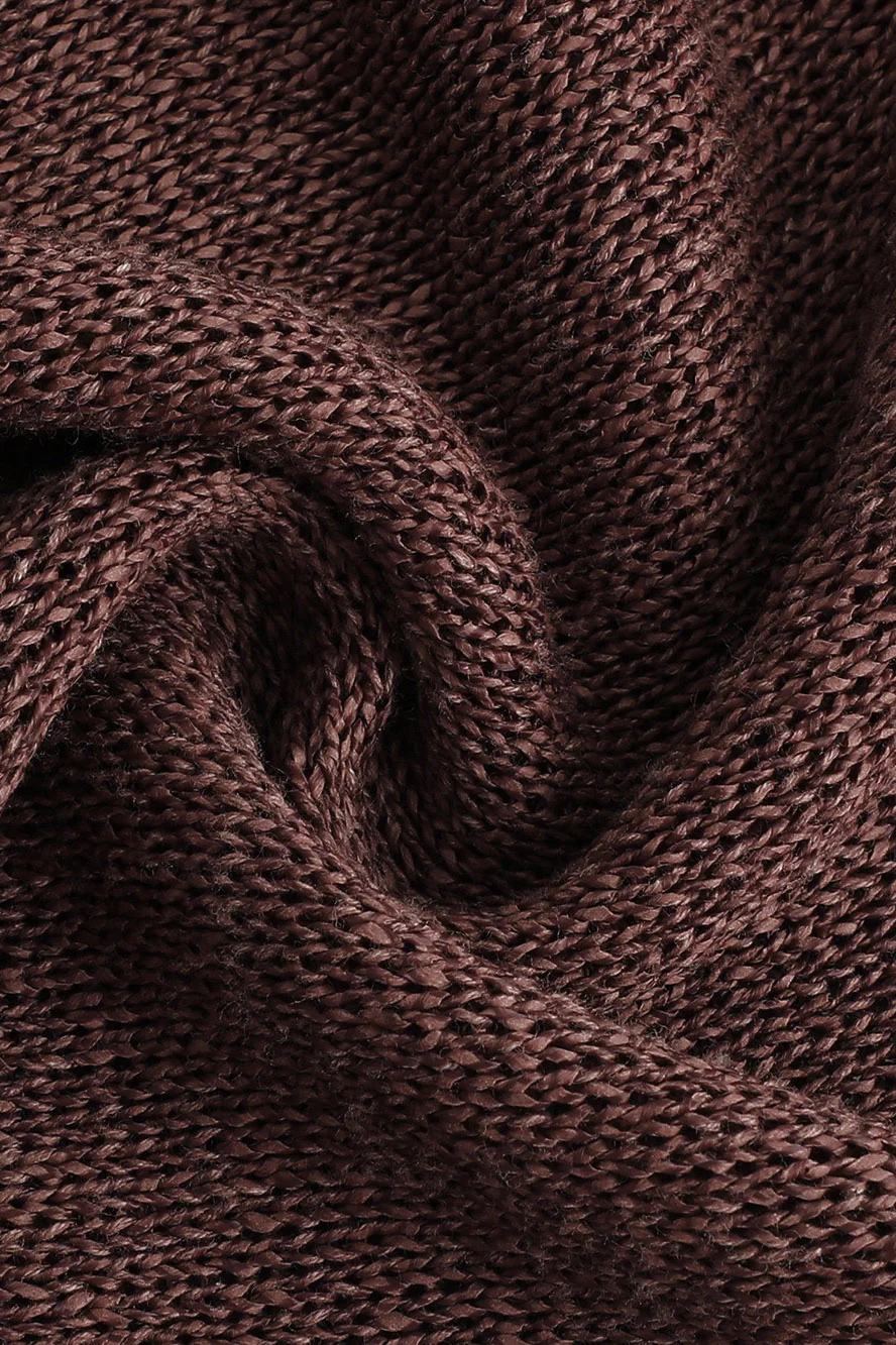 SWAYING/KNIT seamless straight pants SW24SS3B53 brown PS83 - Image 7