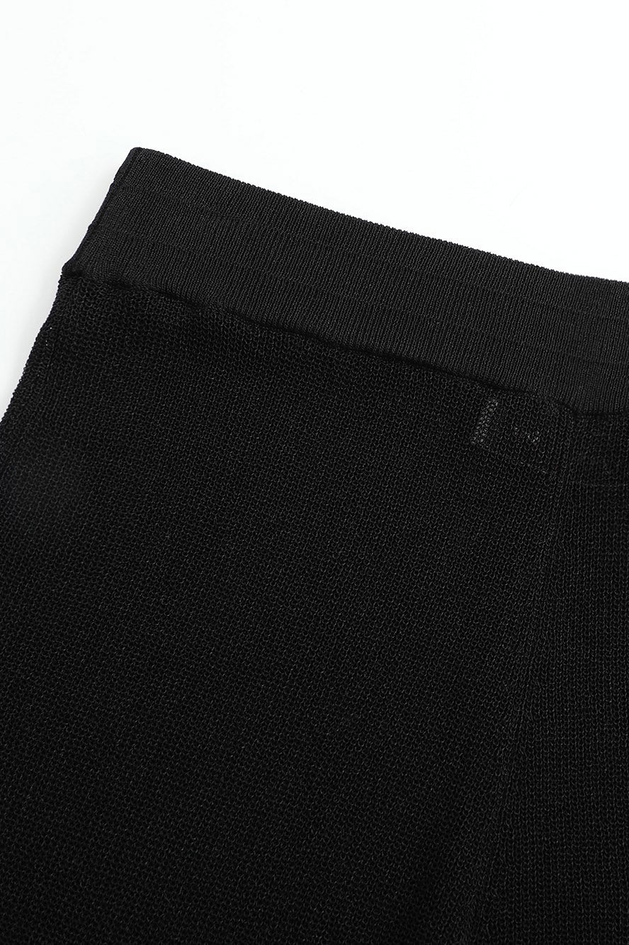 SWAYING/KNIT seamless straight pants SW24SS3B54 black PS83 - Image 10