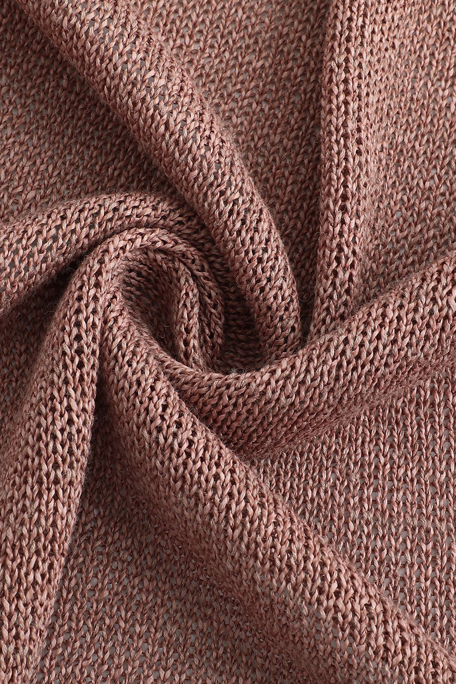 SWAYING/KNIT seamless tie long-sleeved cardigan SW24SS1T70 dirty pink PS77 - Image 10