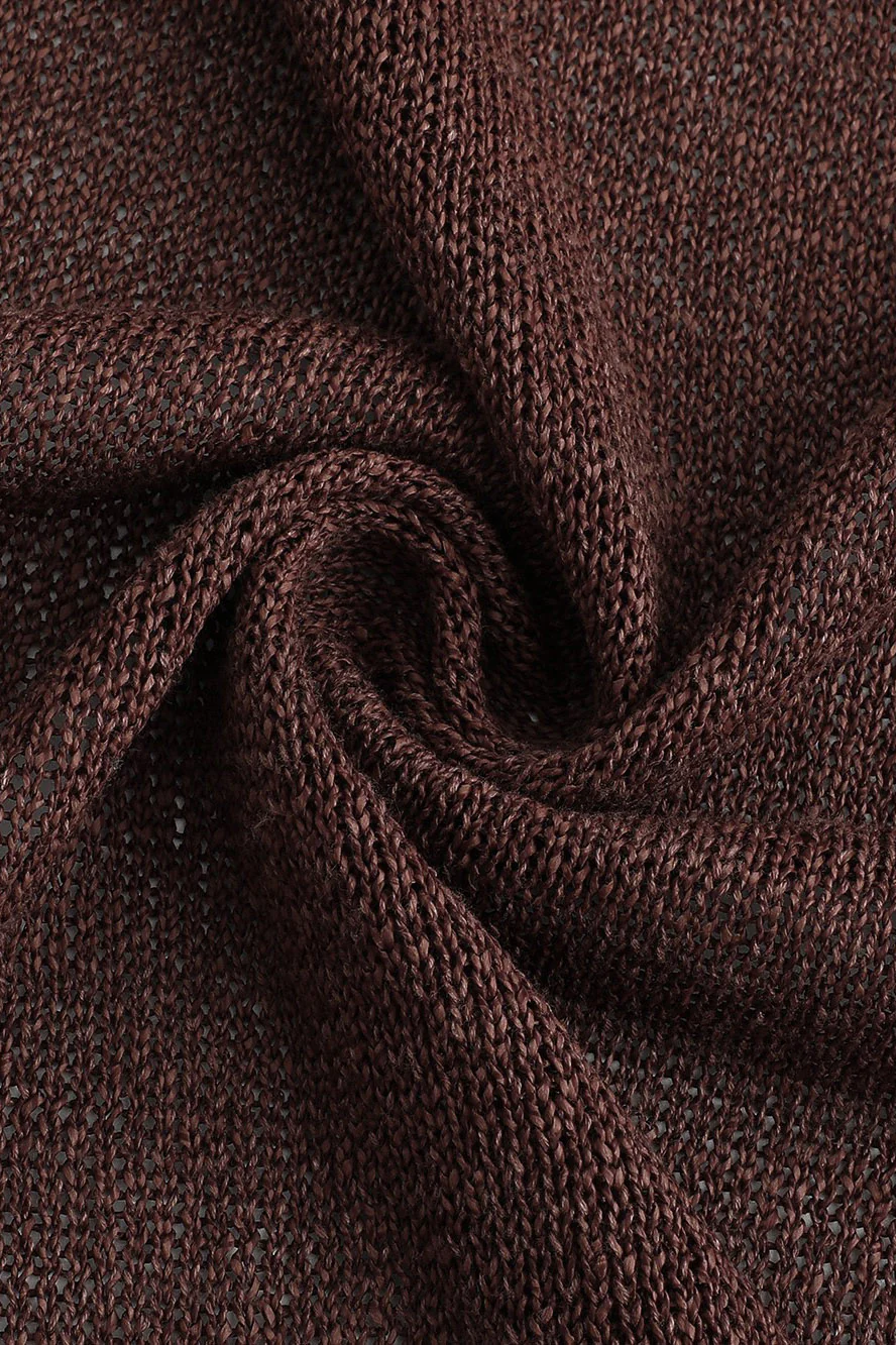 SWAYING/KNIT seamless tie long-sleeved cardigan SW24SS1T71 brown PS77 - Image 12