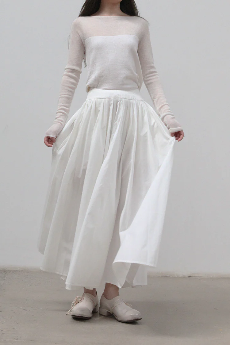 SWAYING/KNIT seamless water-soluble wool stitching top SW212SZ06 white PS9 - Image 2