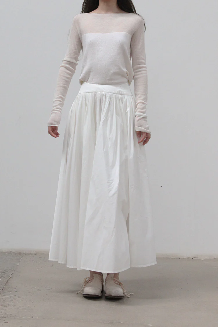 SWAYING/KNIT seamless water-soluble wool stitching top SW212SZ06 white PS9 - Image 4