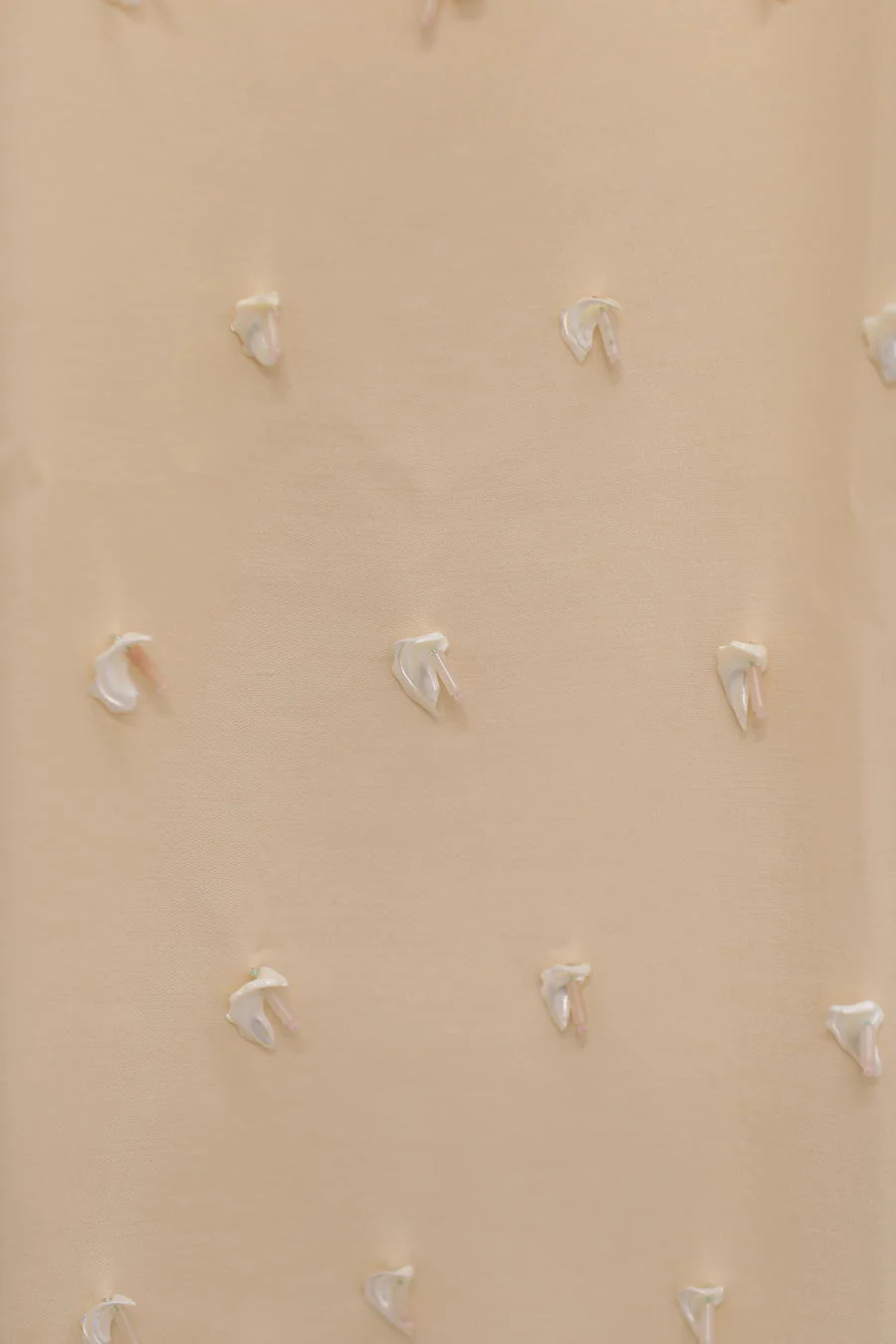 SWAYING/KNIT Shell Embroidered Silk and Wool Dress SW22SSL43 Off-White - Image 12