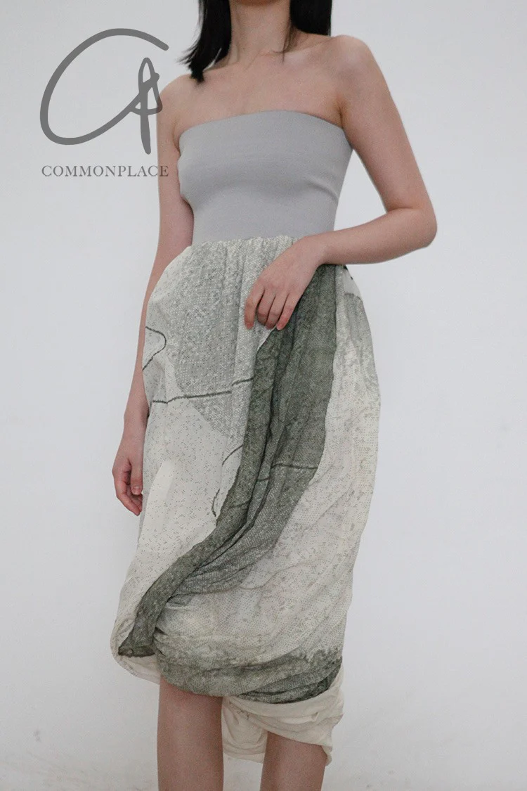 SWAYING/KNIT Silk and wool swivel dress SW22SSL47 light green - Image 2