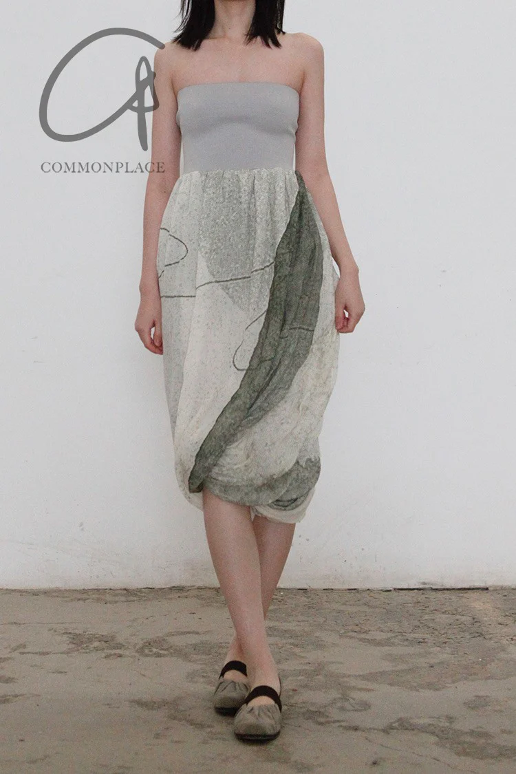 SWAYING/KNIT Silk and wool swivel dress SW22SSL47 light green - Image 3