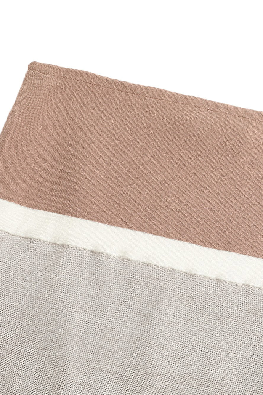 SWAYING/KNIT silk stitching contrasting color tube top skirt SW24SS2L12 white - Image 9