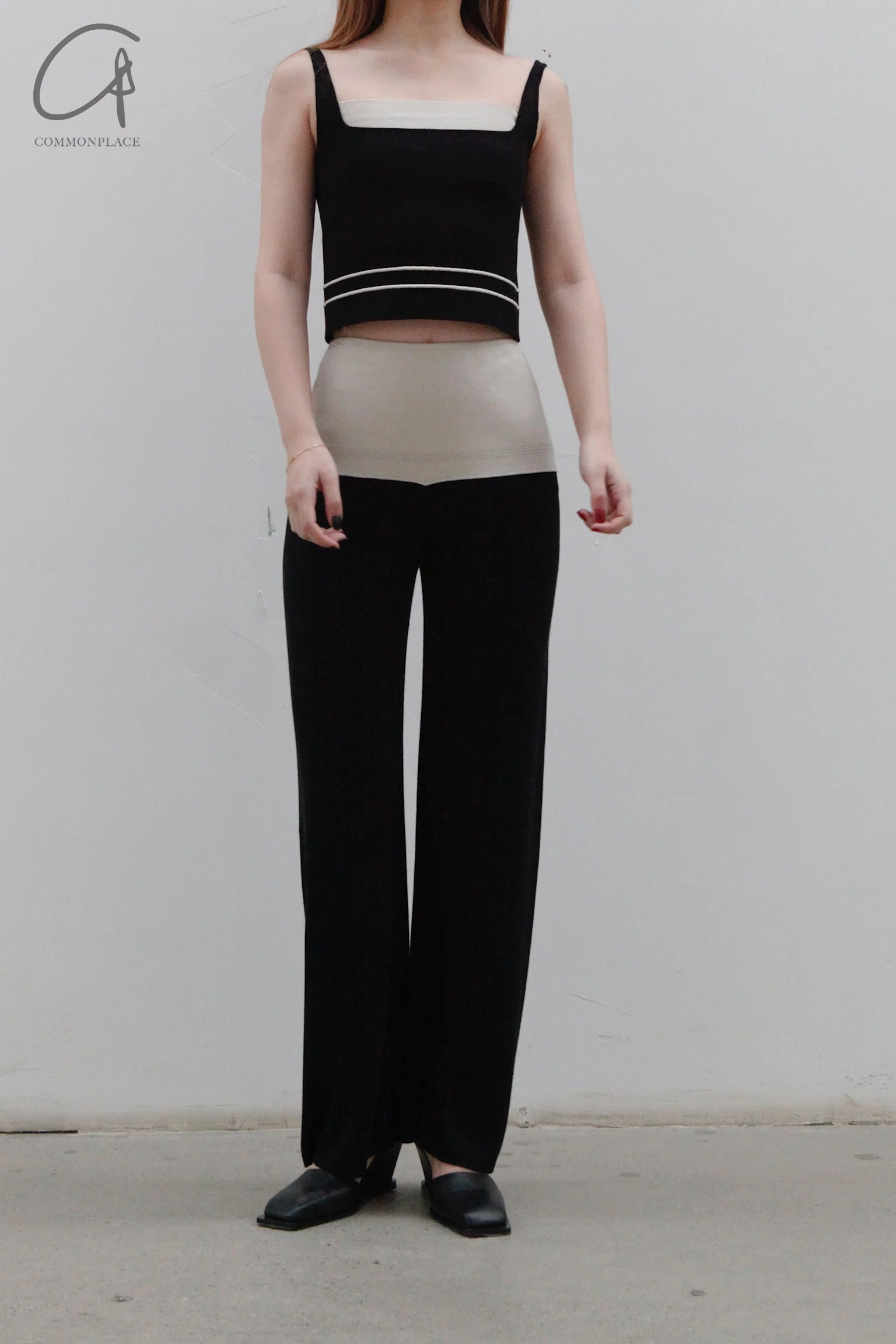 SWAYING/KNIT striped decorative suspender vest SW23SS1T12 - Image 4