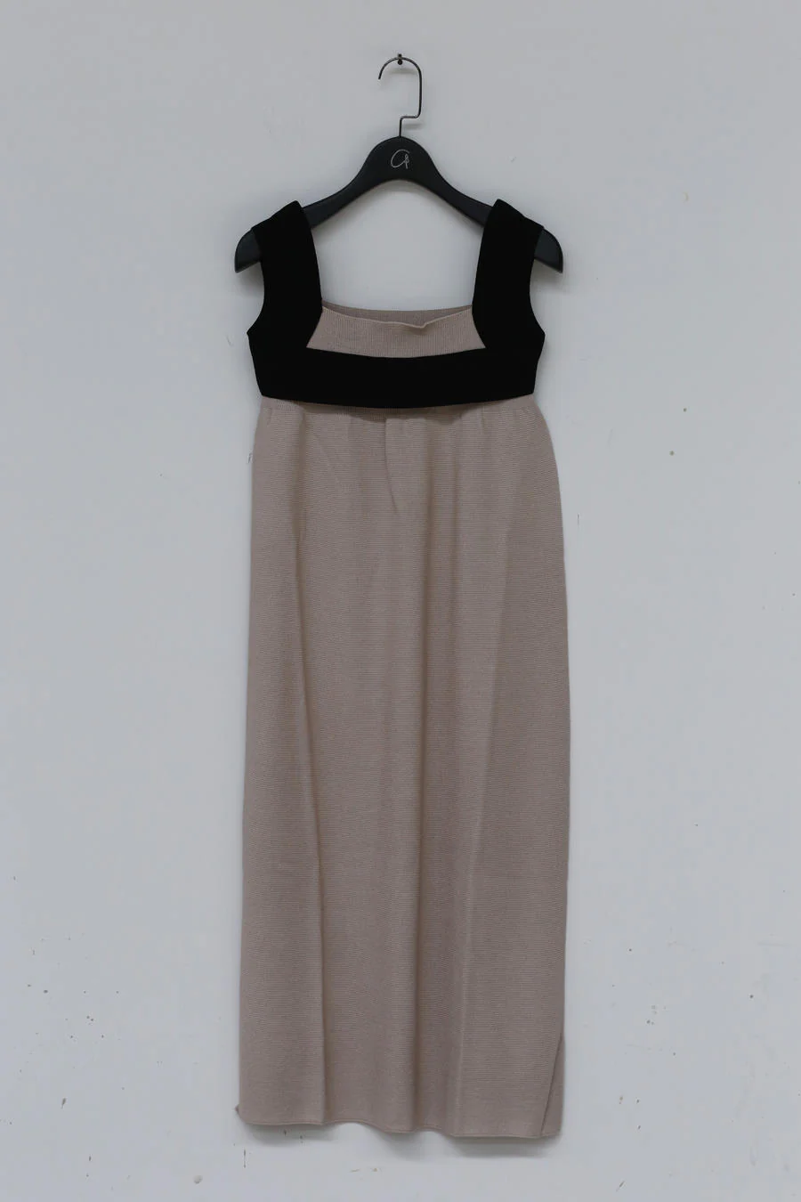 SWAYING/KNIT SW211LS23 Silk contrast color shoulder strap skirt PS7 - Image 11