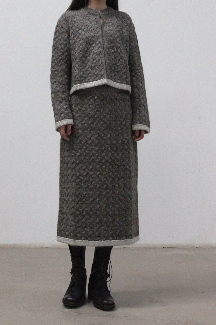SWAYING/KNIT thick detail skirt SW212XZ13 - Image 2