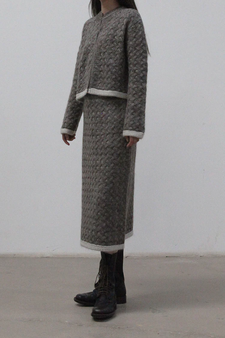 SWAYING/KNIT thick detail skirt SW212XZ13 - Image 3