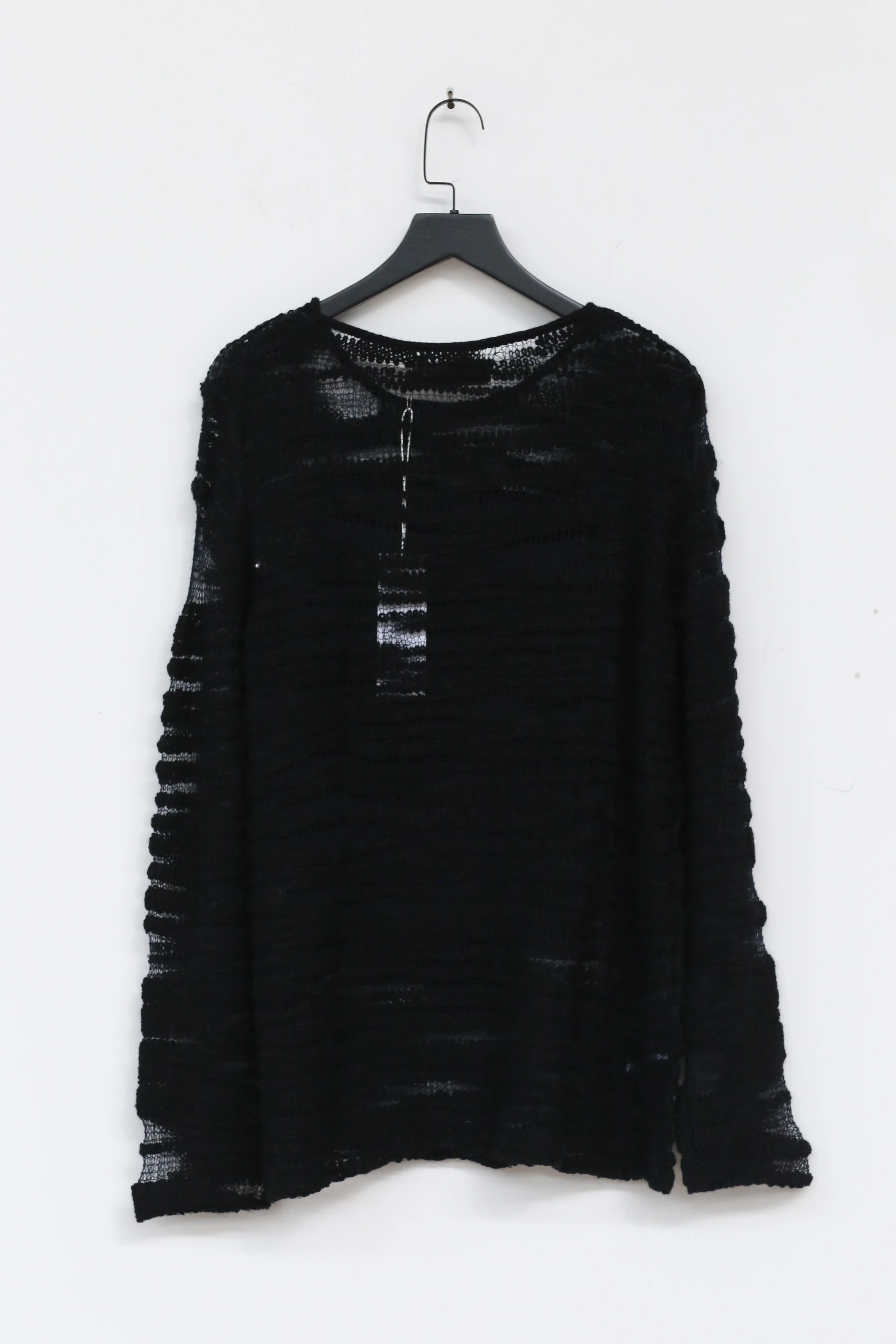 SWAYING/KNIT Thick Gradient Round Neck Top (Two Piece Set) SW212SZ23 Black PS10 - Image 12