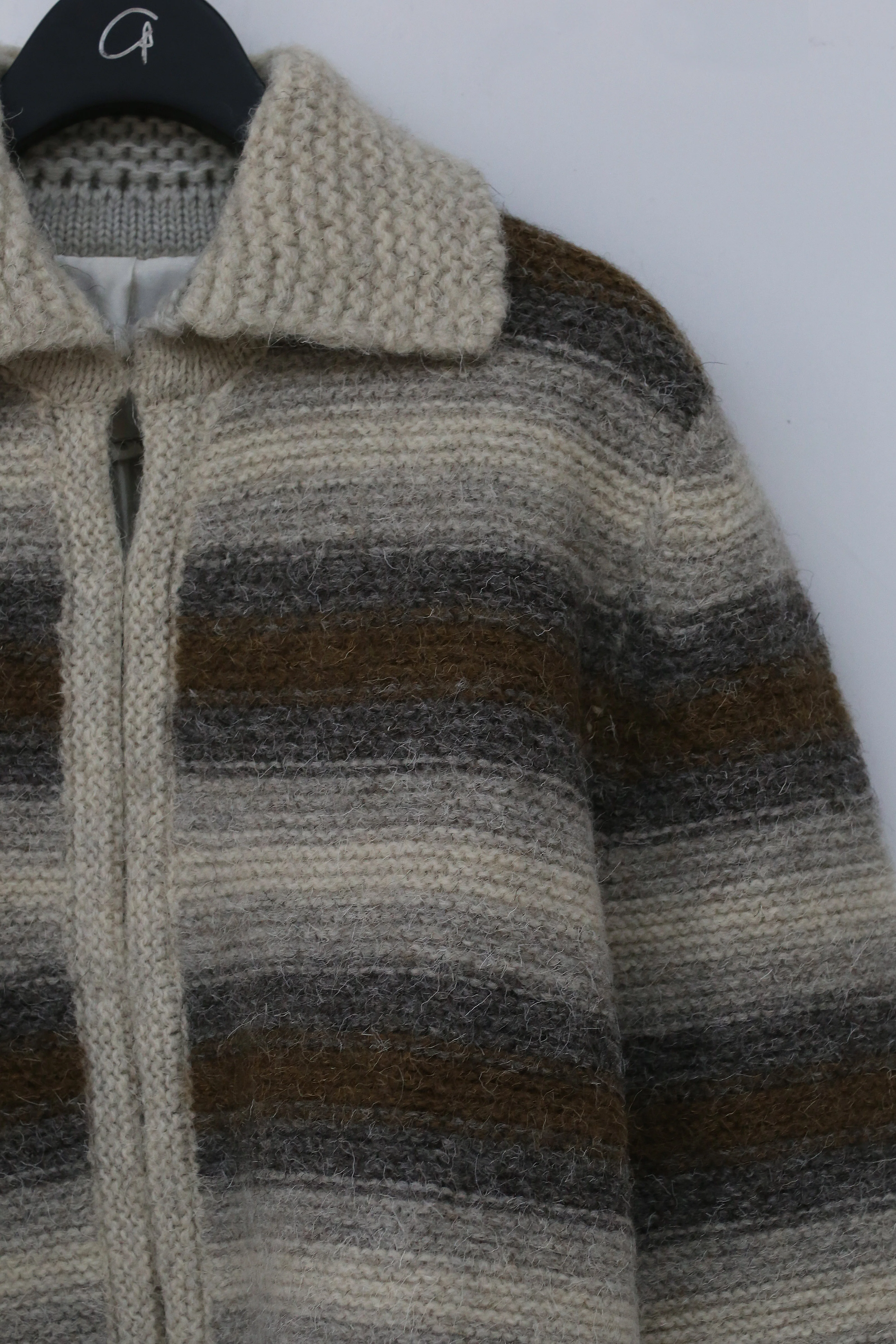 SWAYING/KNIT Thick Striped Cardigan SW212SZ09 - Image 9