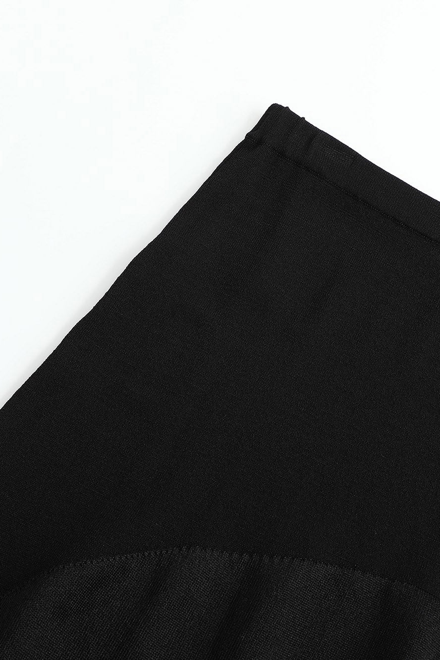 SWAYING/KNIT translucent mesh long skirt SW24SS3B22 black PS81 - Image 14
