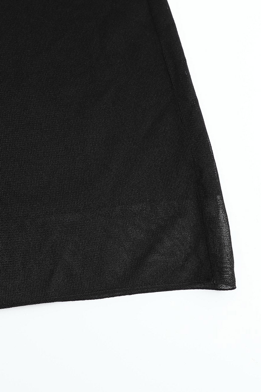 SWAYING/KNIT translucent mesh long skirt SW24SS3B22 black PS81 - Image 15