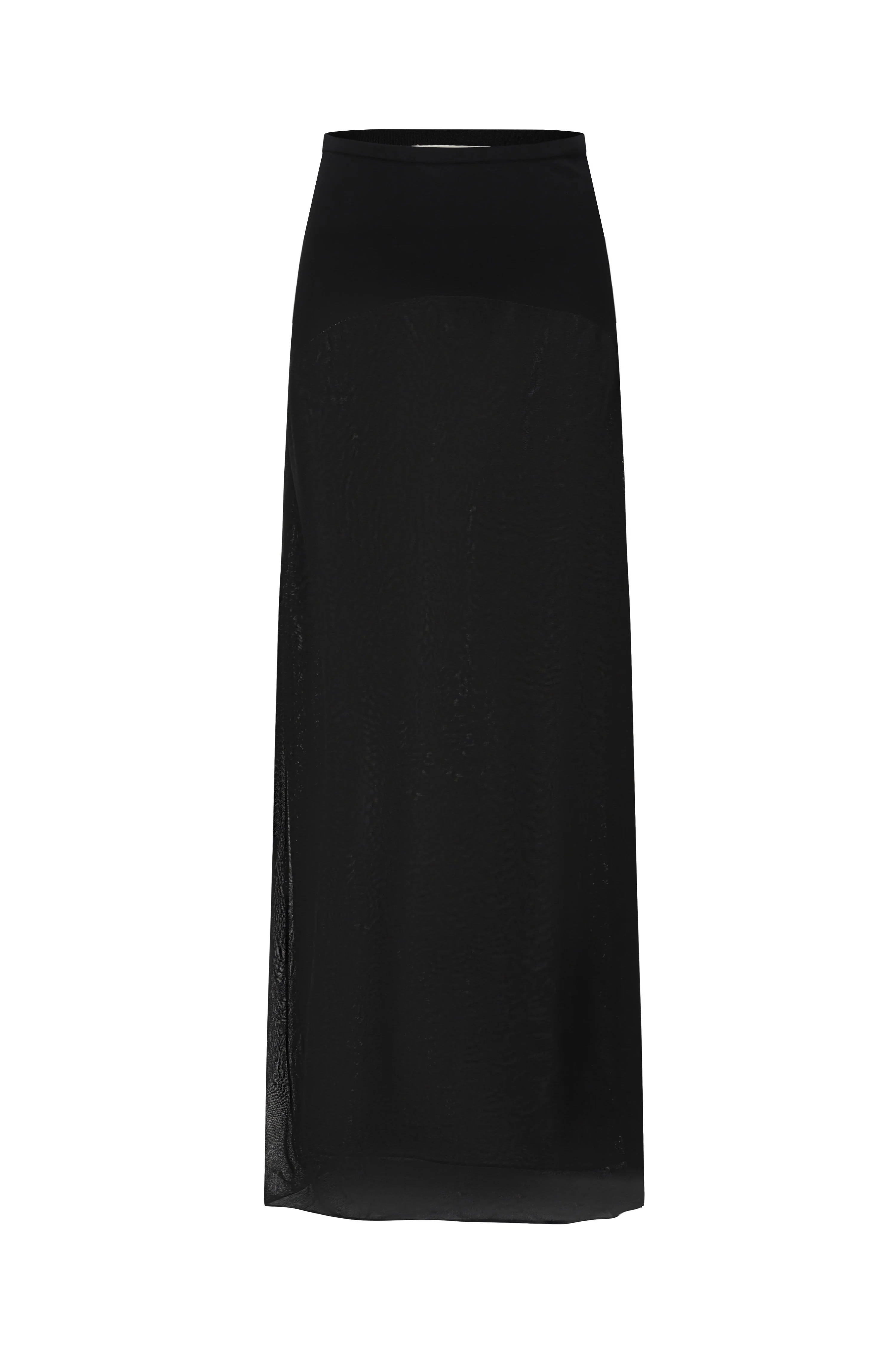 SWAYING/KNIT translucent mesh long skirt SW24SS3B22 black PS81 - Image 6