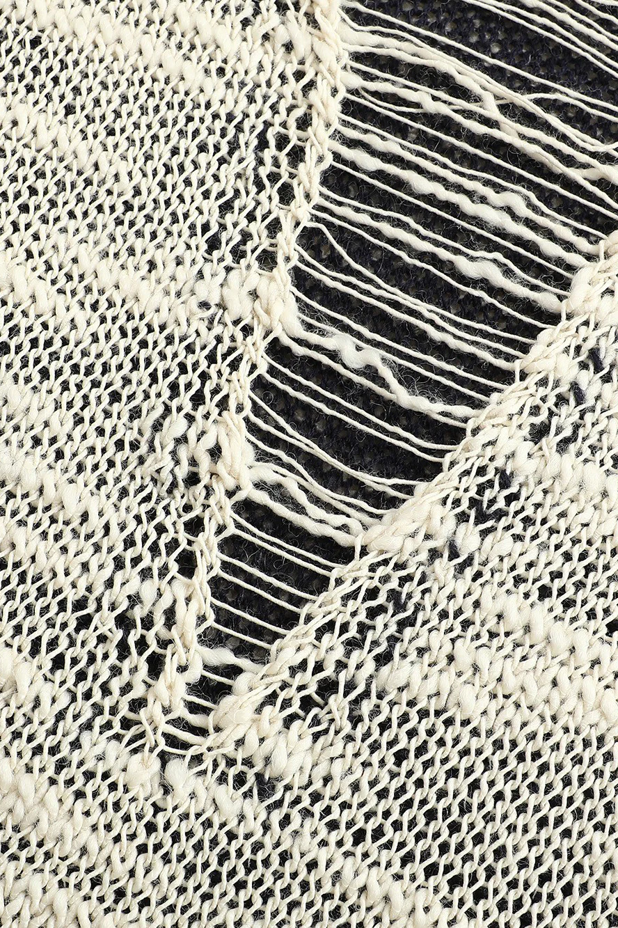 SWAYING/KNIT V-neck floating jumper SW23AW1T47 off-white - Image 14
