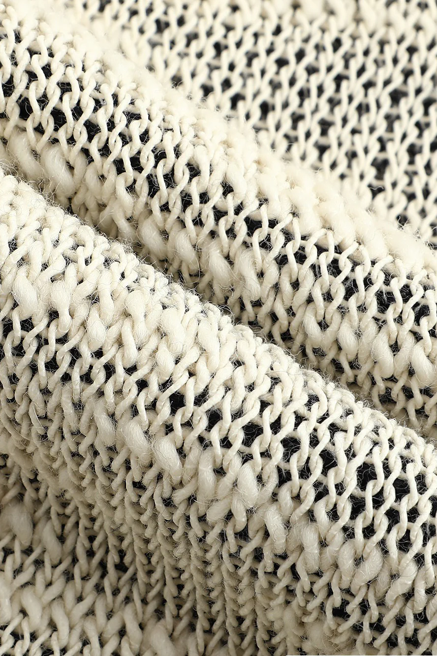 SWAYING/KNIT V-neck floating jumper SW23AW1T47 off-white - Image 15