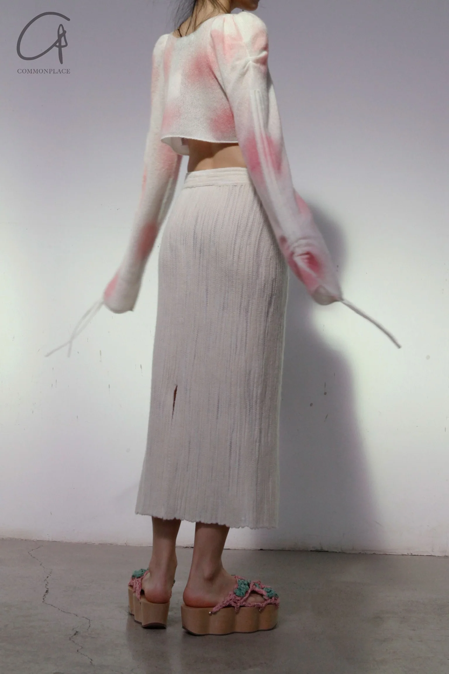 SWAYING/KNIT Velvet Straight Skirt SW212XZ23 PS36 - Image 5