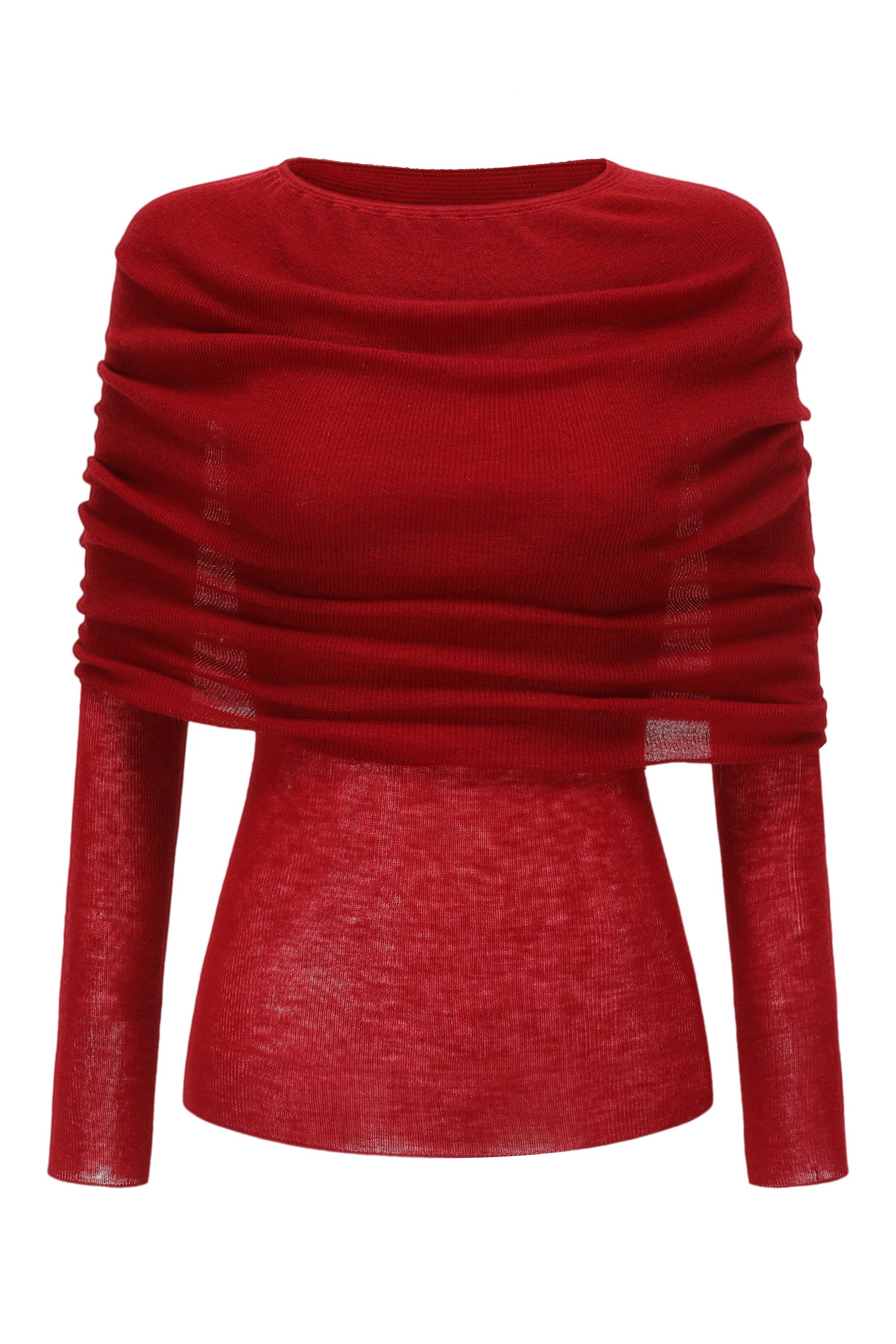 SWAYING/KNIT Water Soluble Wool Lapel SW22AW1T15 Red PS50 - Image 11