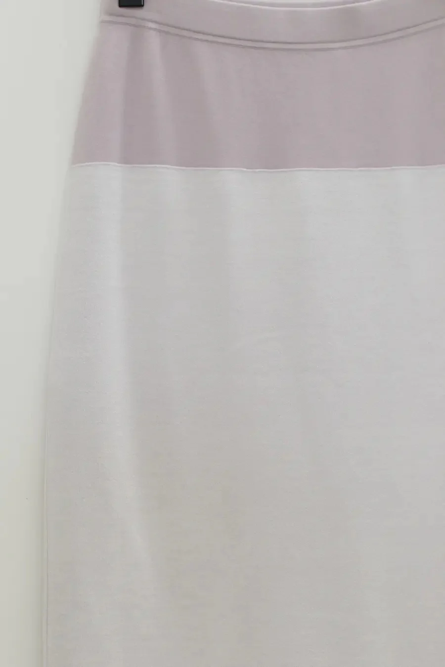 SWAYING/KNIT wool double-sided contrast slit skirt SW24SS3B30 white - Image 5