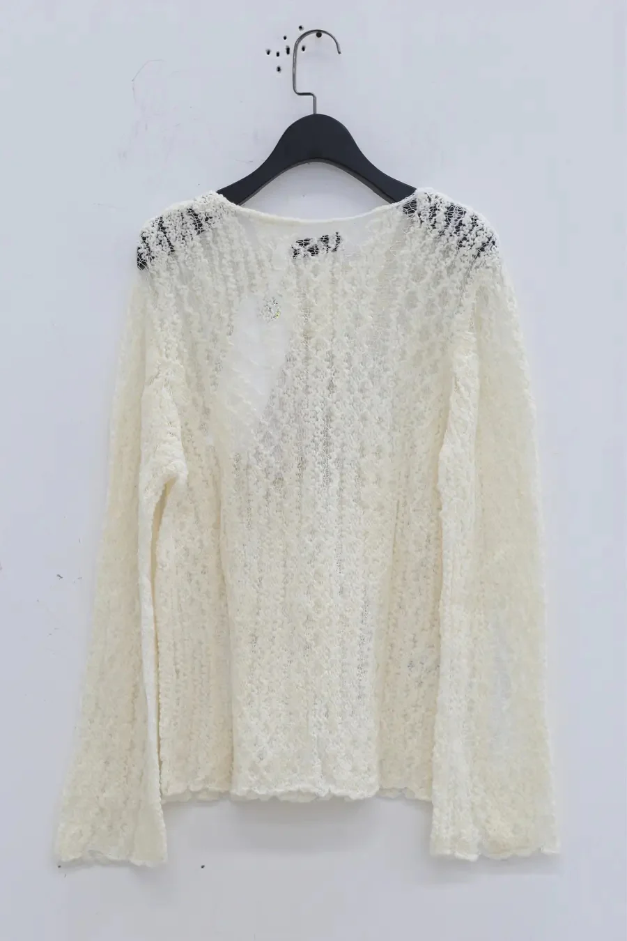 SWAYING/KNIT wool hollow pullover SW23AW1T46 white - Image 8