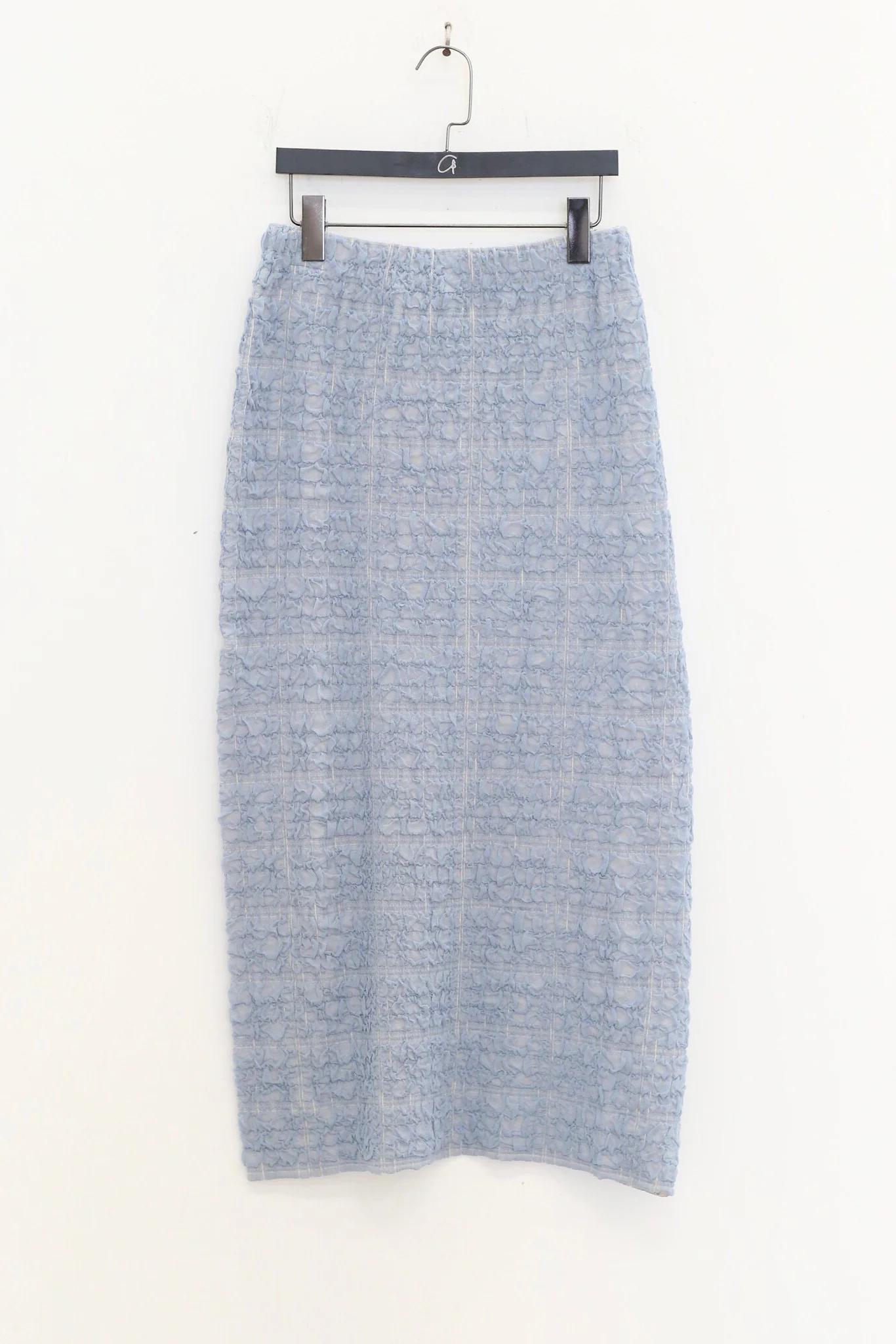 SWAYING SS26 Bubble Pleated Straight Skirt SW-SW26SS3B02-LAN Blue - Image 2