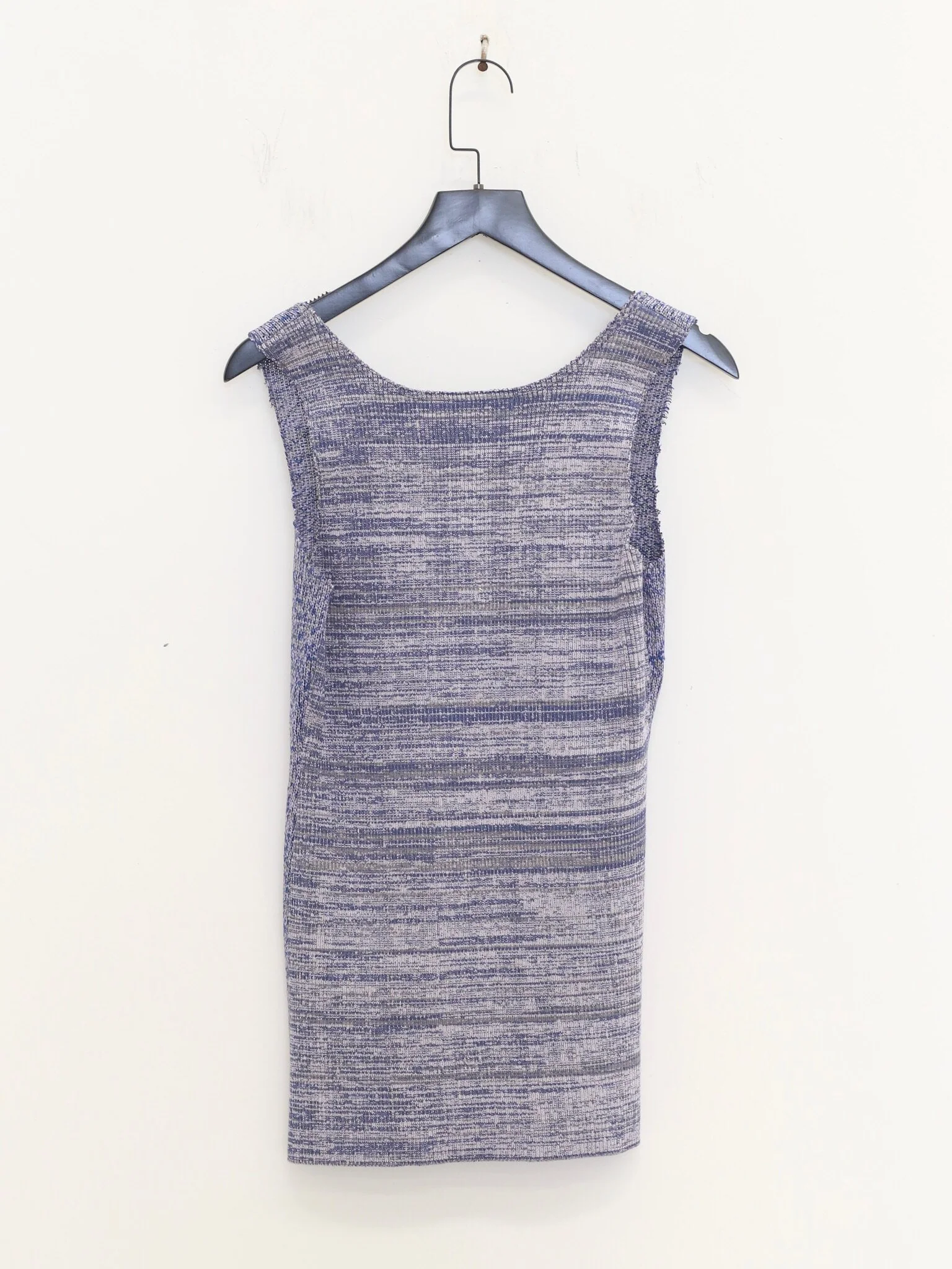 SWAYING SS26 Crocheted Paper Gauze Patchwork U-Neck Vest SW-SW26SS1T10-LZ Blue-Purple - Image 5