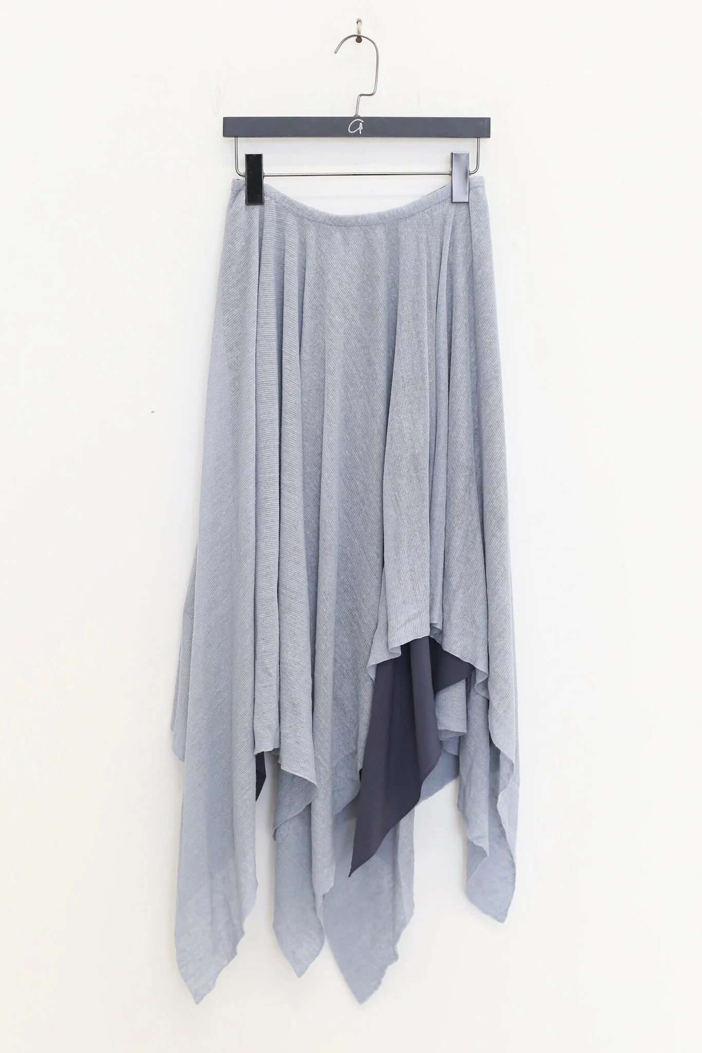 SWAYING SS26 Linen and Silk Double Layer Skirt SW-SW26SS3B06-HL Gray-Blue - Image 2