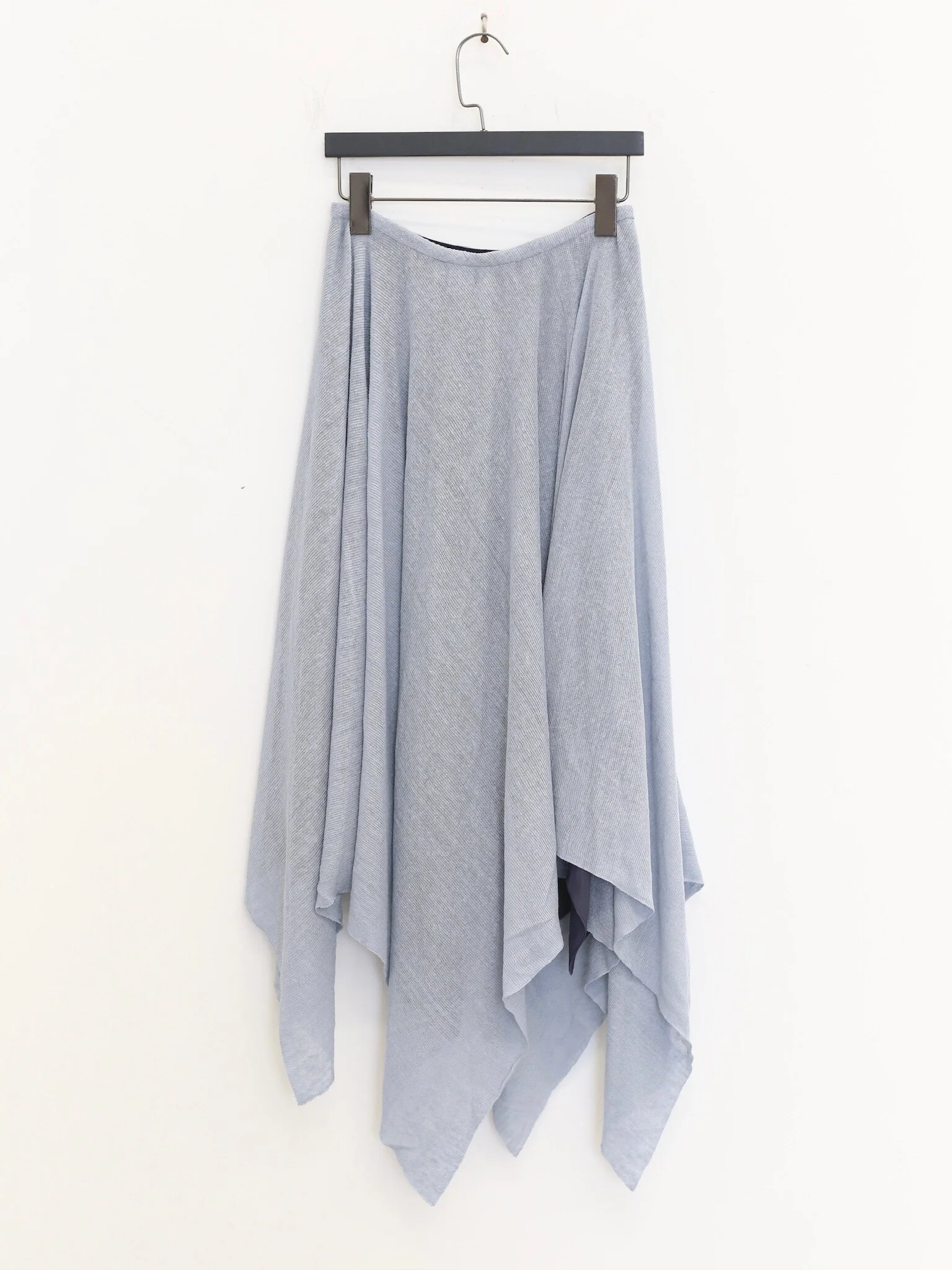 SWAYING SS26 Linen and Silk Double Layer Skirt SW-SW26SS3B06-HL Gray-Blue - Image 5