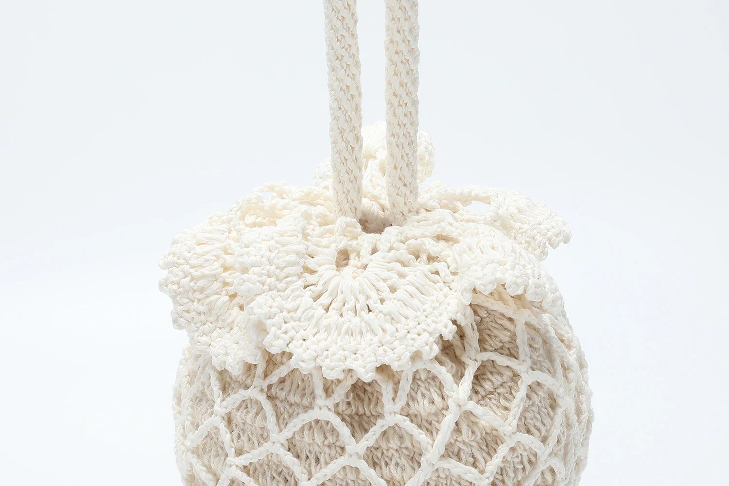 SWAYING SS26 Mesh Crochet Bag SW-SW26SS4P02-BAI White - Image 10
