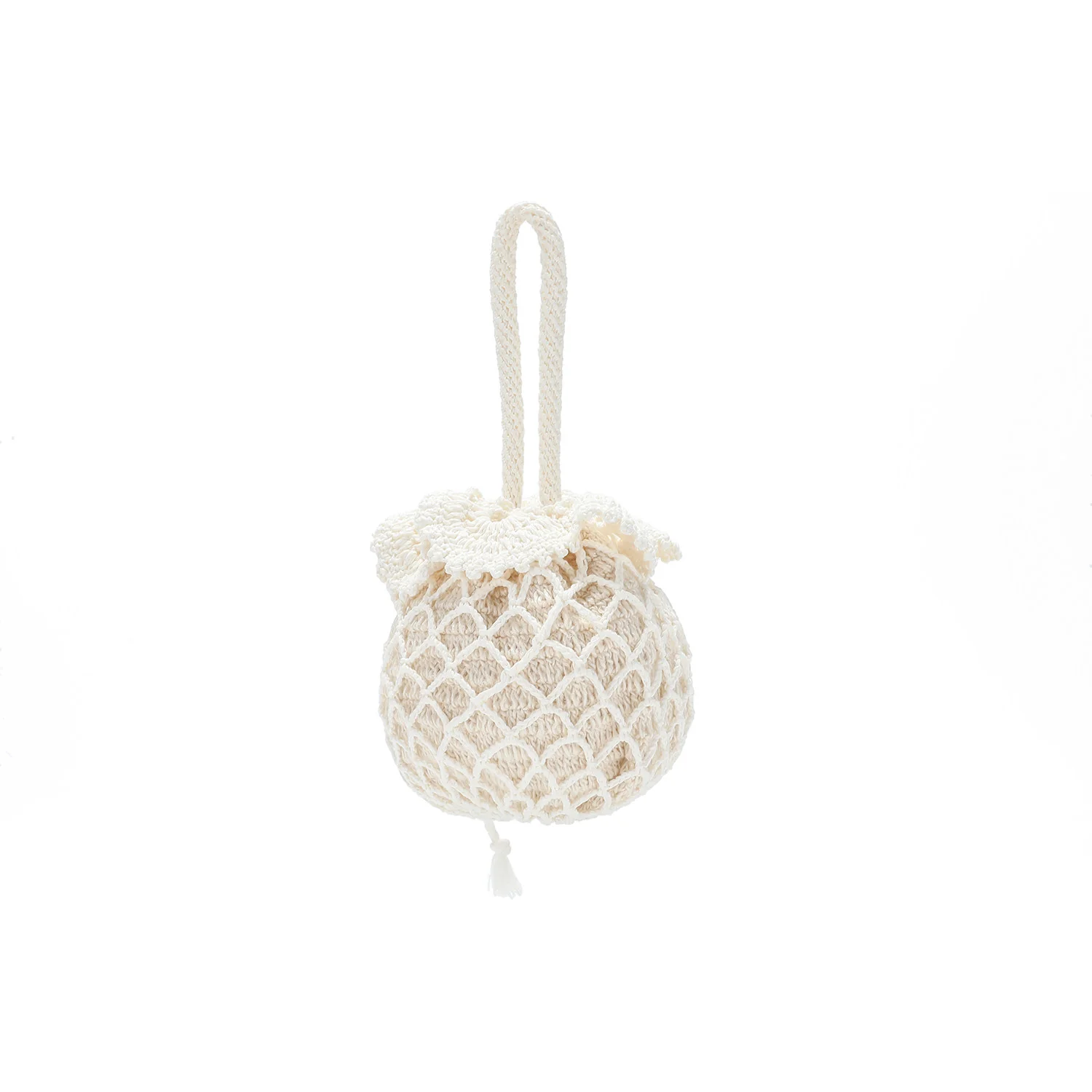 SWAYING SS26 Mesh Crochet Bag SW-SW26SS4P02-BAI White - Image 6