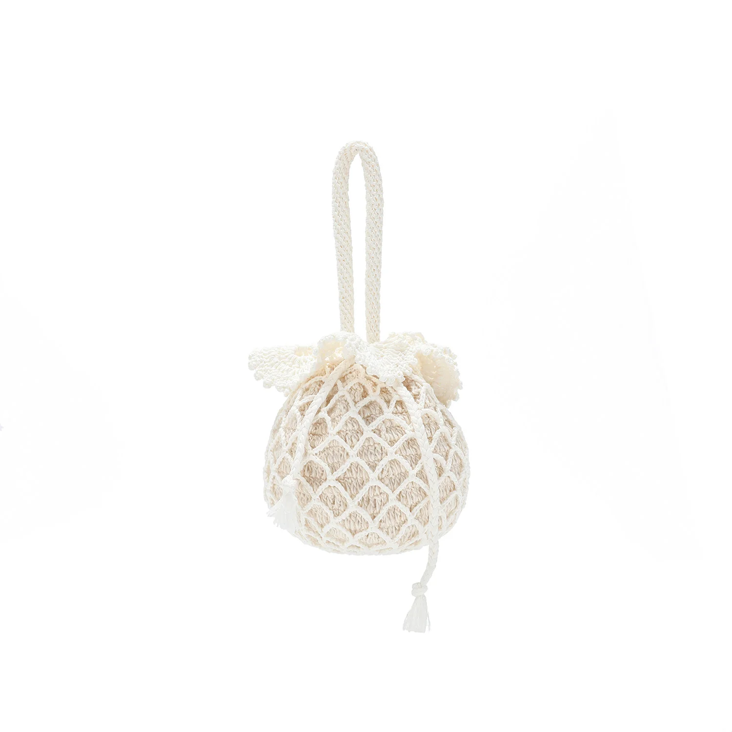 SWAYING SS26 Mesh Crochet Bag SW-SW26SS4P02-BAI White - Image 7