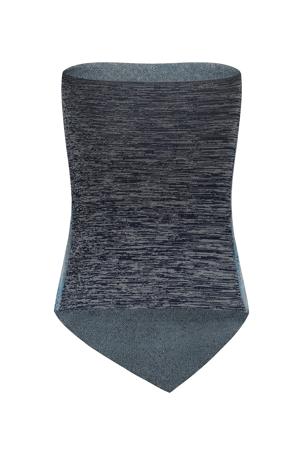 SWAYING SS26 Ocean Jacquard Bandeau Top with Upturned Edge SW-SW26SS1T04-LAN Blue - Image 2