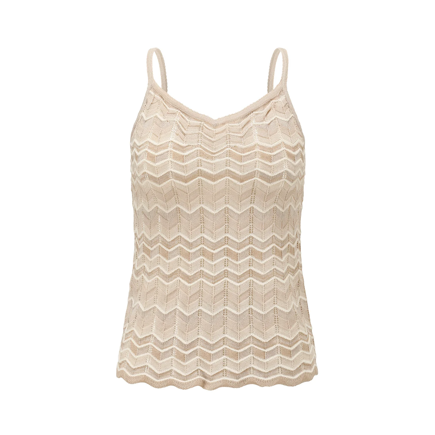 SWAYING SS26 Pleated Camisole Top SW-SW26SS1T07-XING Apricot - Image 4