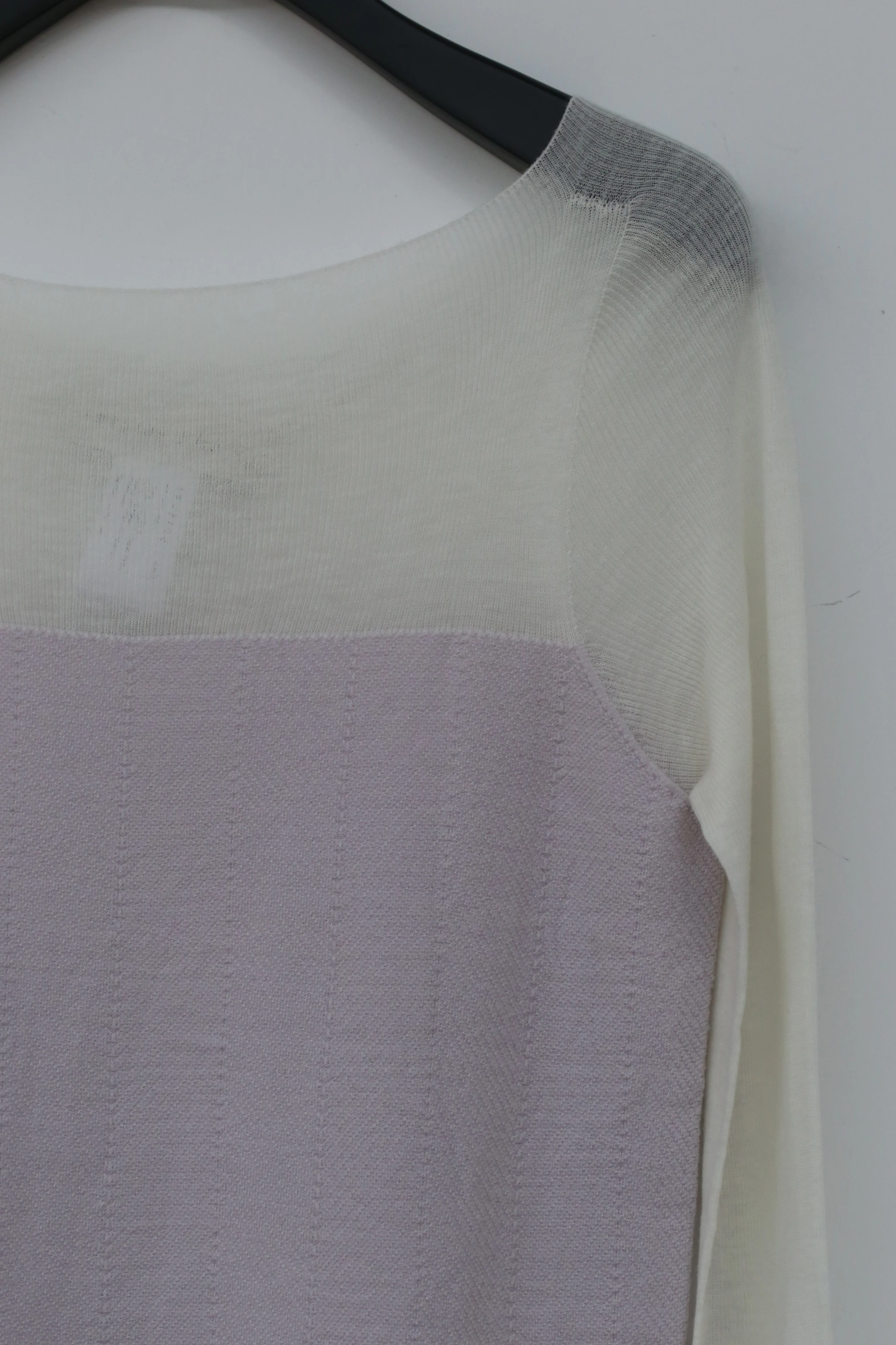 SWAYINGKNIT seamless water-soluble wool stitching top SW212SZ08 purple and white PS9 - Image 6
