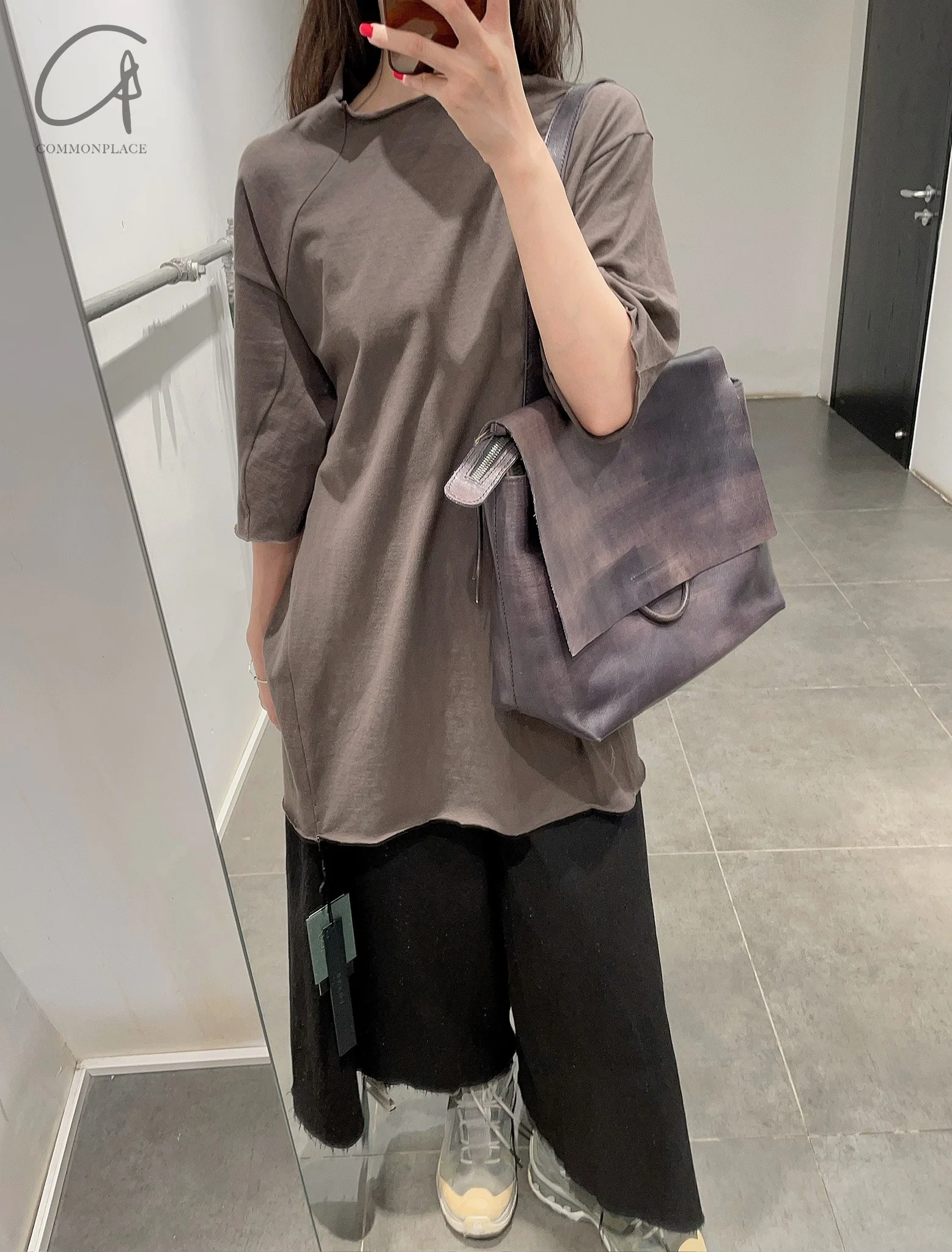 Tagliovivo 25 Spring/Summer Hand-dyed soft horse leather shoulder bag SHOULDER SOFT Italy TAG-SHOULDER SOFT-H.D.HORSE-Abyss - Image 8