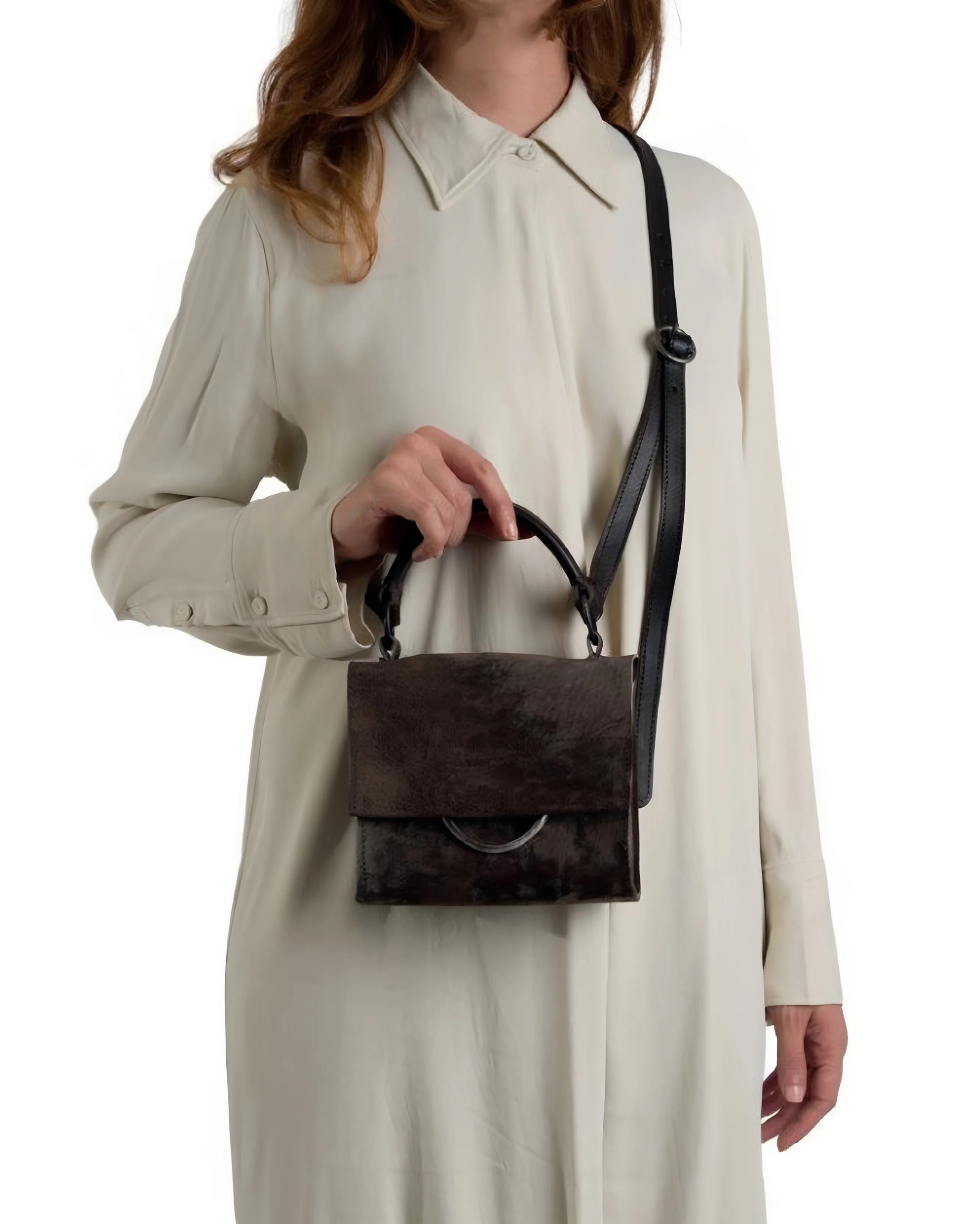 Tagliovivo Hand-dyed Floral Mini Shoulder Bag, SHOULDER MINI LUNA MINI, Italy. (TAG-LUNA MINI-CUL REV-Torba) - Image 6
