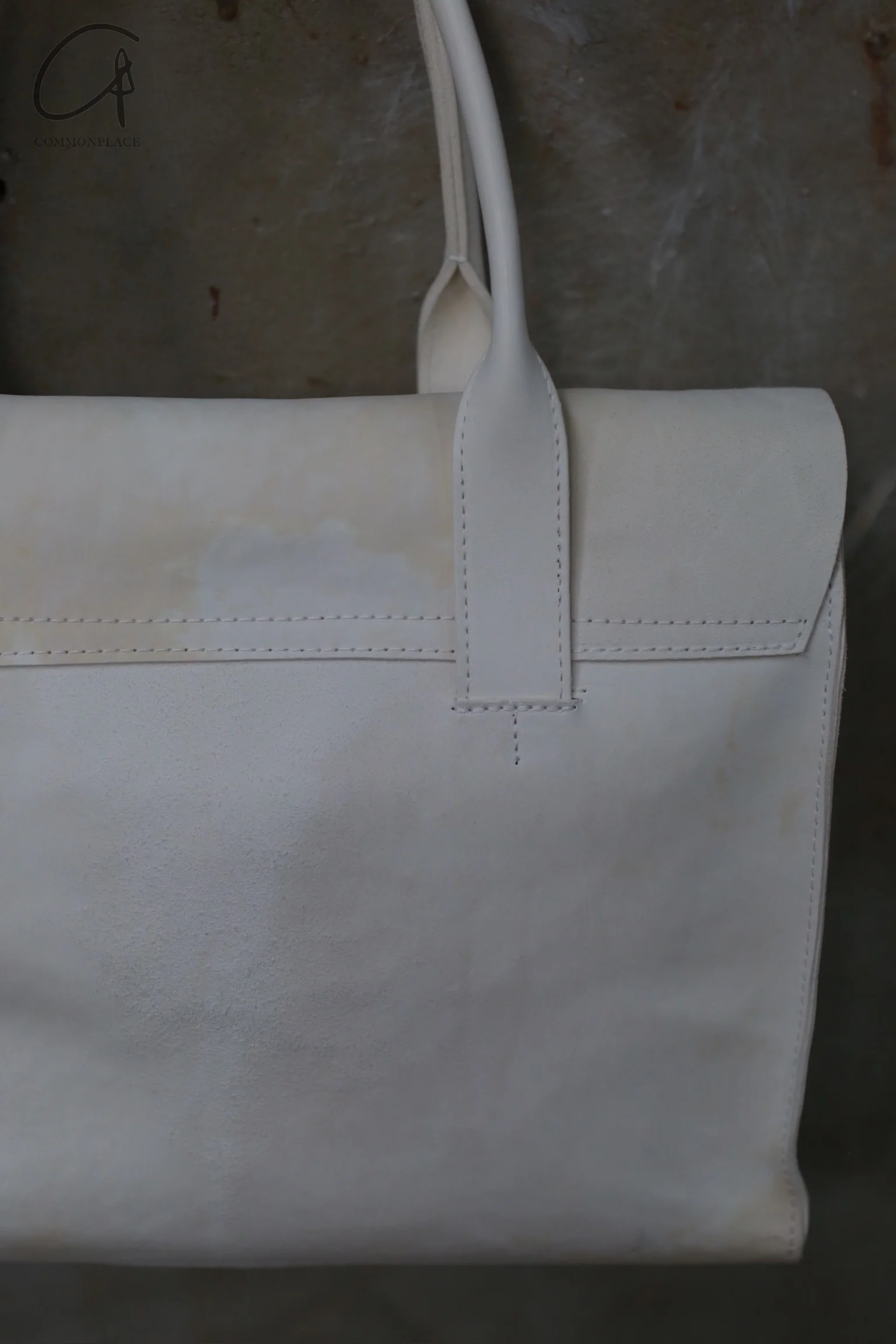 Tagliovivo handbags handmade by artisans Italy TAG-DOCTOR L-CULATTA REV-BAI-F smudged white DOCTOR L - Image 3