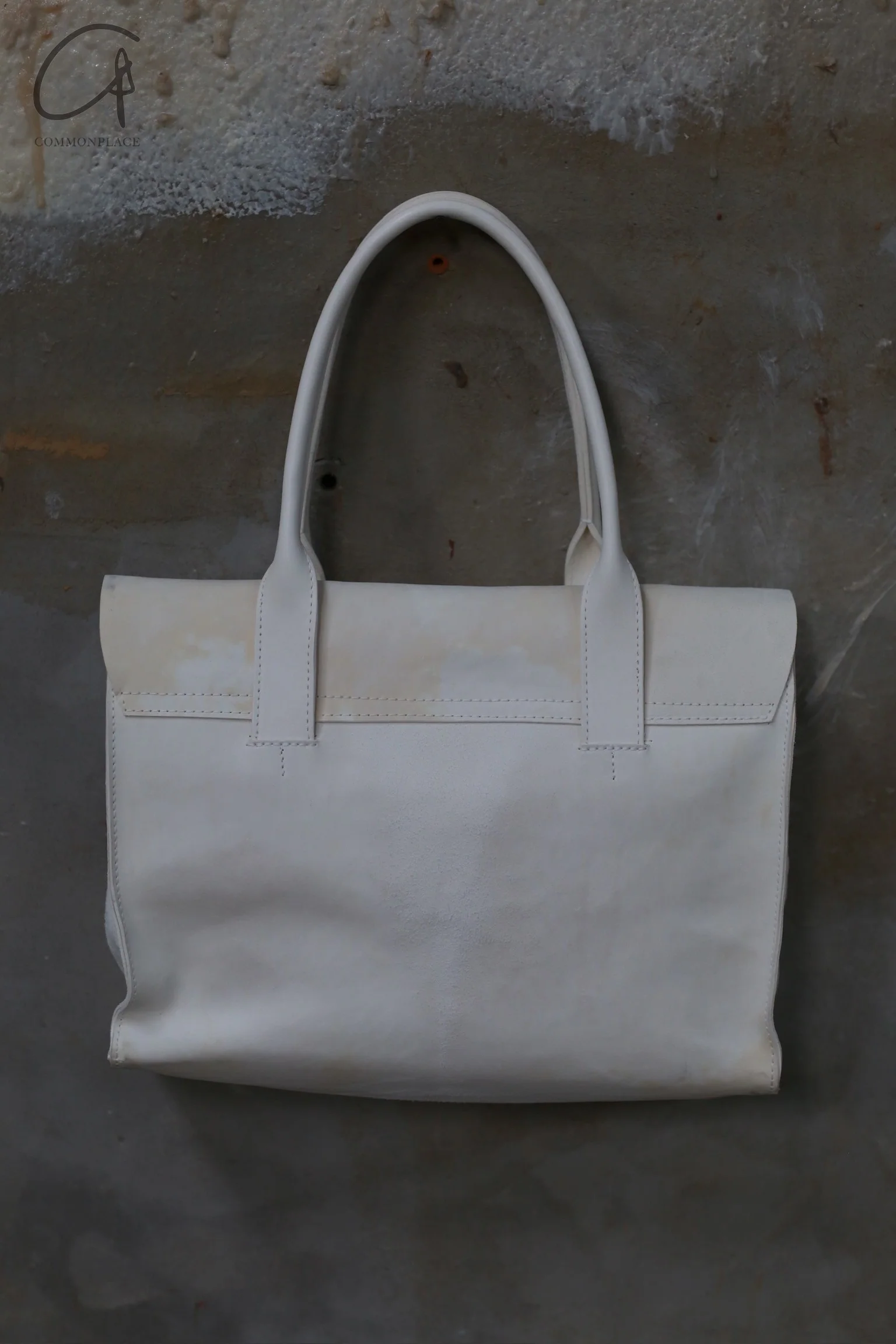 Tagliovivo handbags handmade by artisans Italy TAG-DOCTOR L-CULATTA REV-BAI-F smudged white DOCTOR L - Image 4