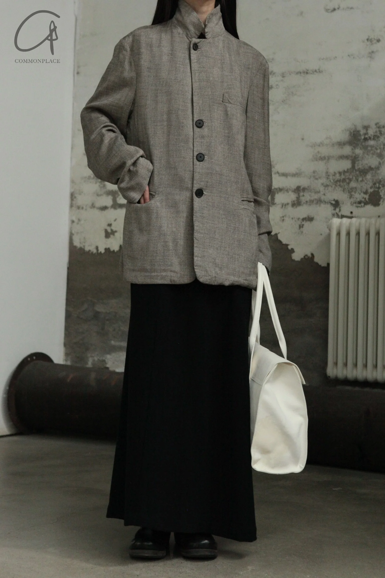 Tagliovivo handbags handmade by artisans Italy TAG-DOCTOR L-CULATTA REV-BAI-F smudged white DOCTOR L - Image 6