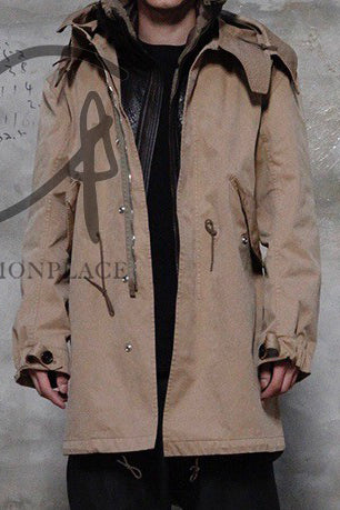 Ten-C parka coat 13CTCUK04030 002105 338 Khaki PTC2 - Image 7