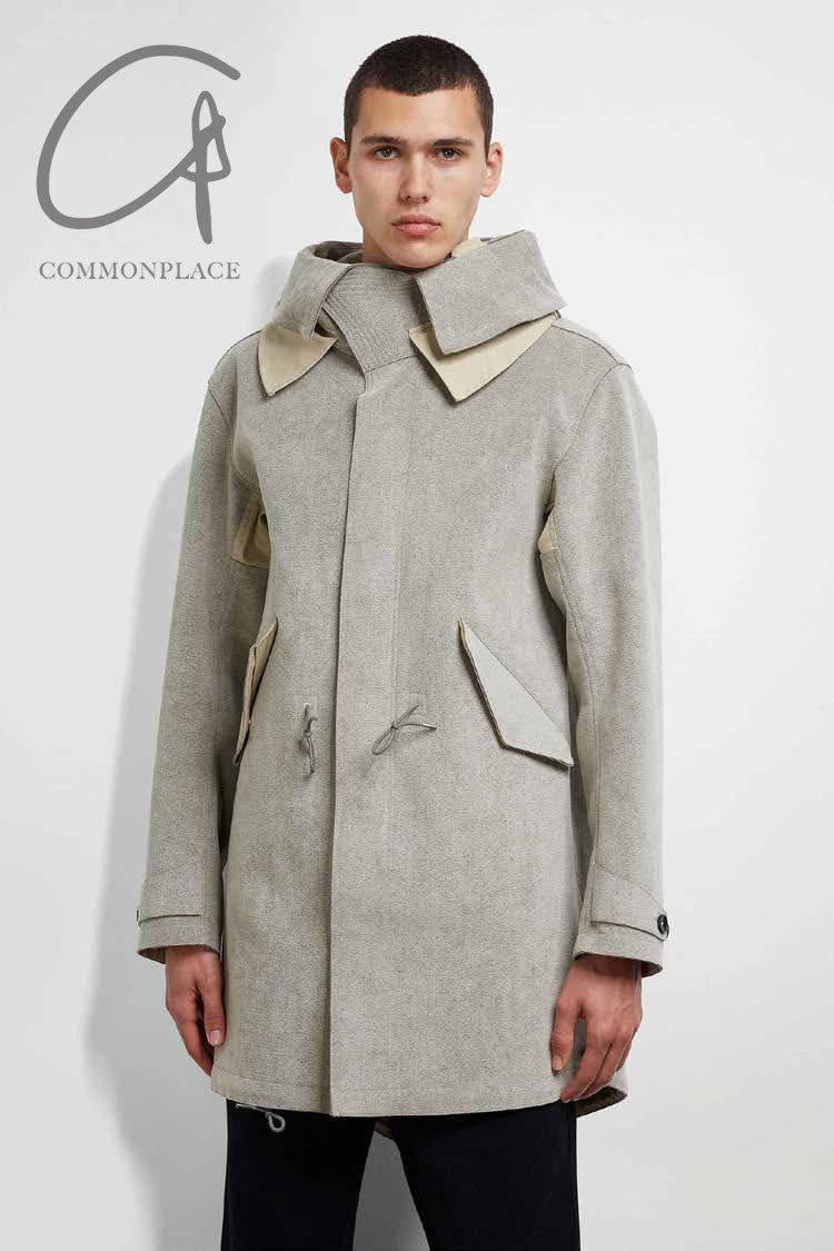 Ten-C parka coat 20CTCUK04103 005871 904 gray - Image 6