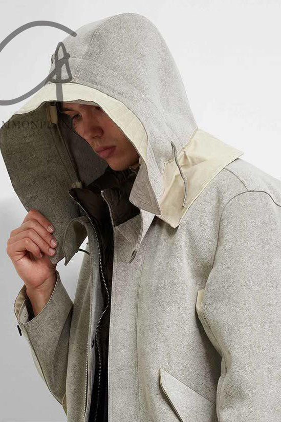 Ten-C parka coat 20CTCUK04103 005871 904 gray - Image 7
