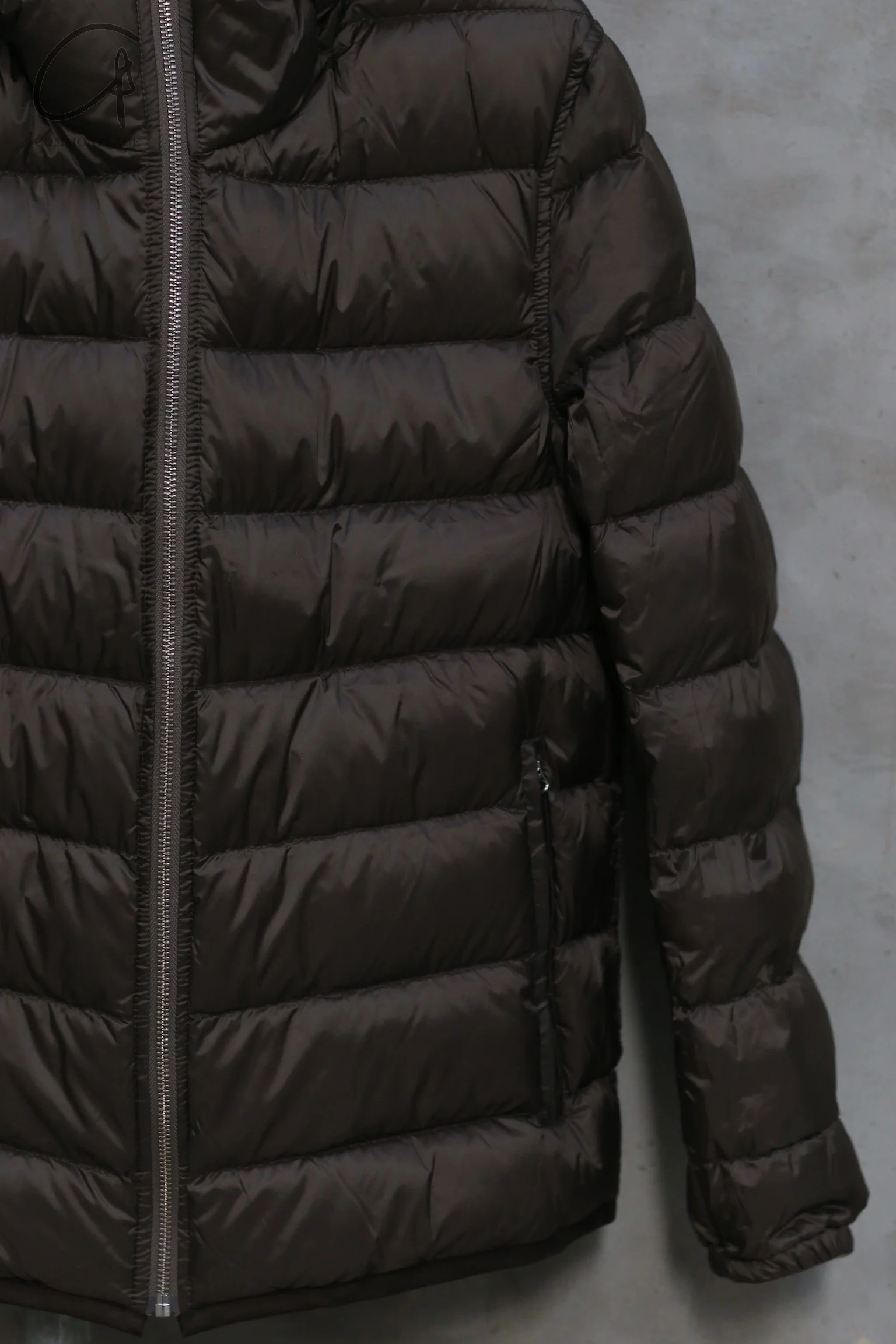 Ten-C down jacket with pockets 18CTCUD03103 002197 686 Dark Coffee PTC4 - Image 4