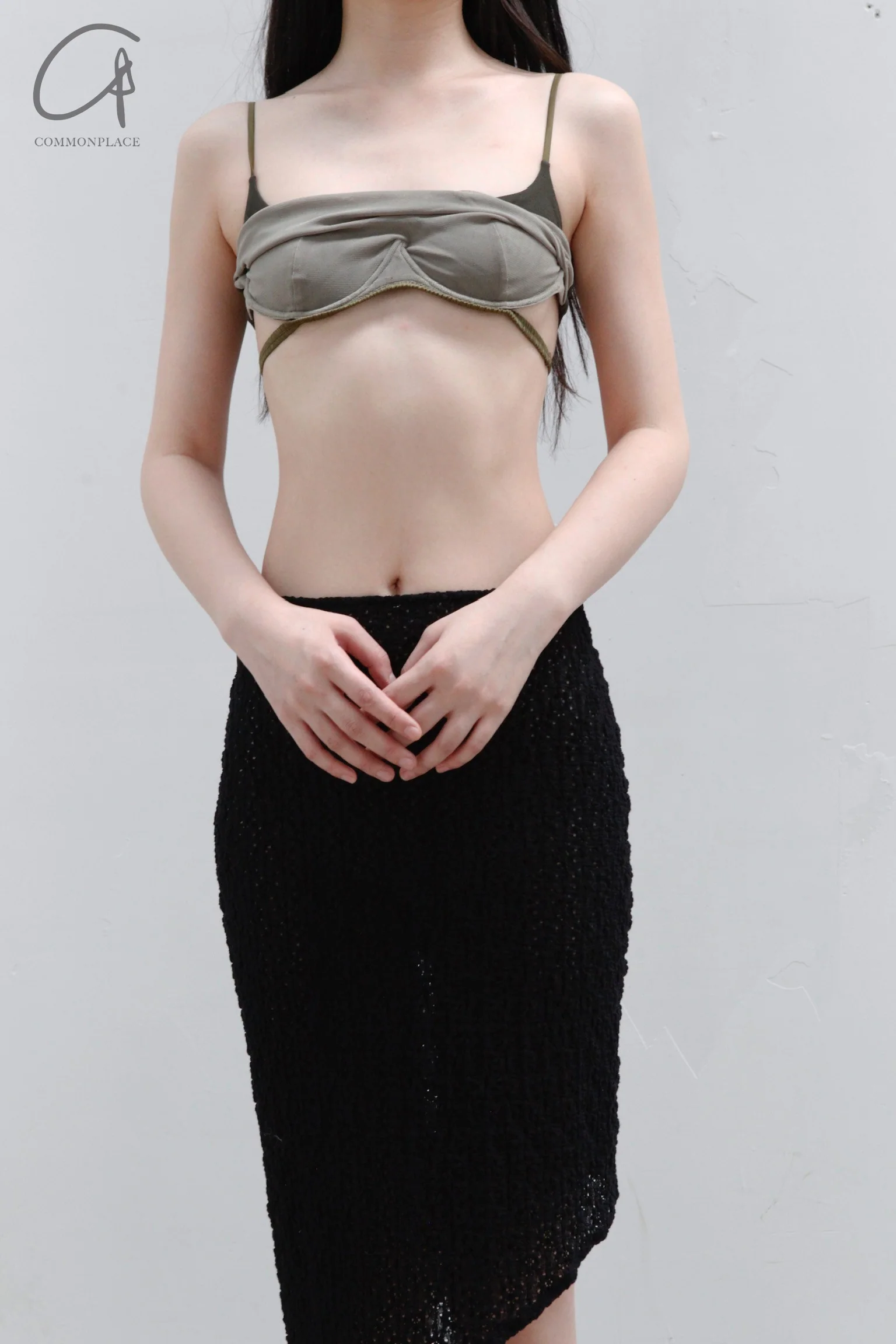 Un Morceau Chest Twist Top UM231SZ39 Green - Image 2