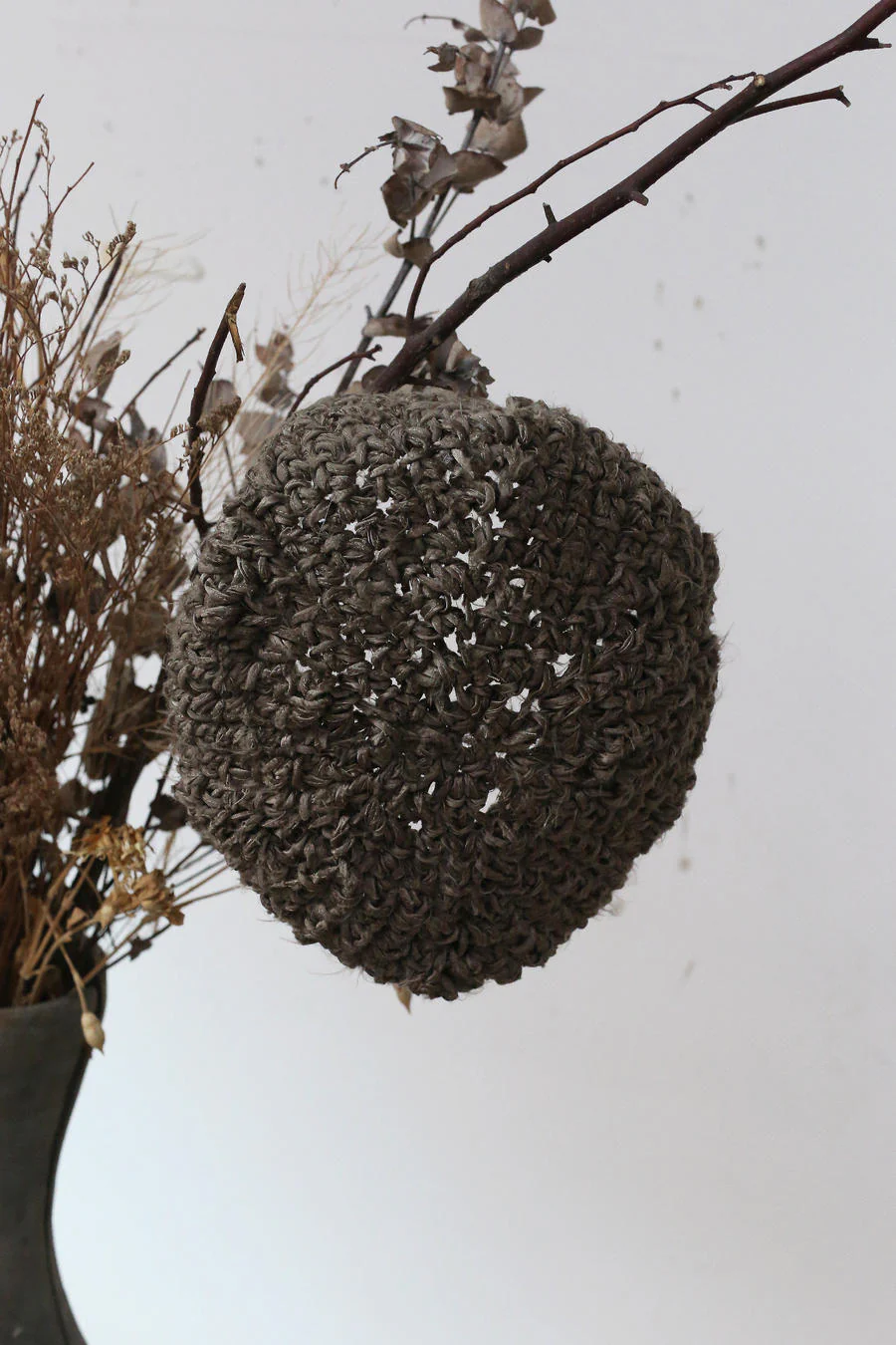 Un Morceau Crochet Pearl Beret UM212PS03 Khaki
